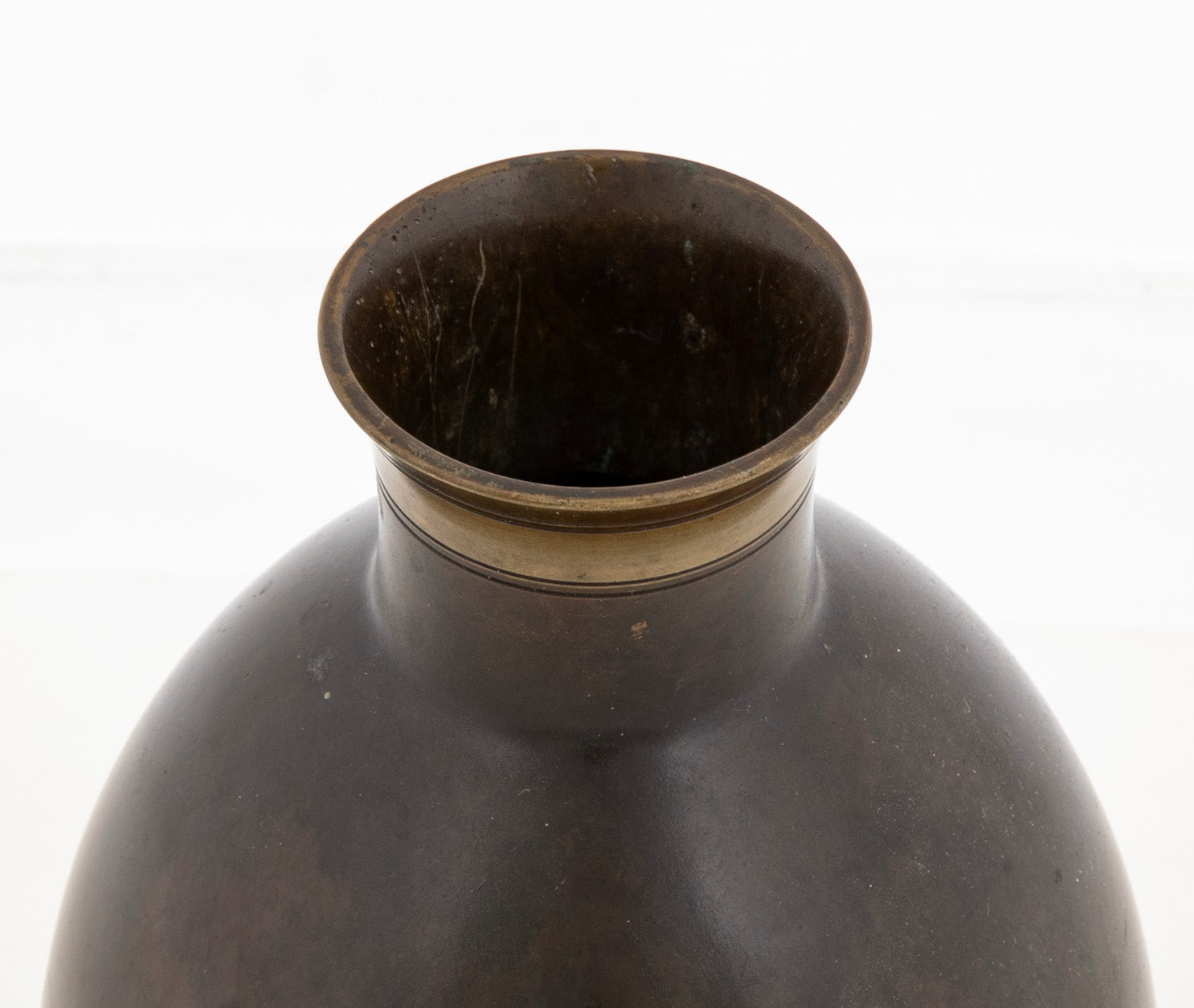 SOLD 3/15/25 Just Andersen Patinated Bronze Ovoid Vase - Design B2056