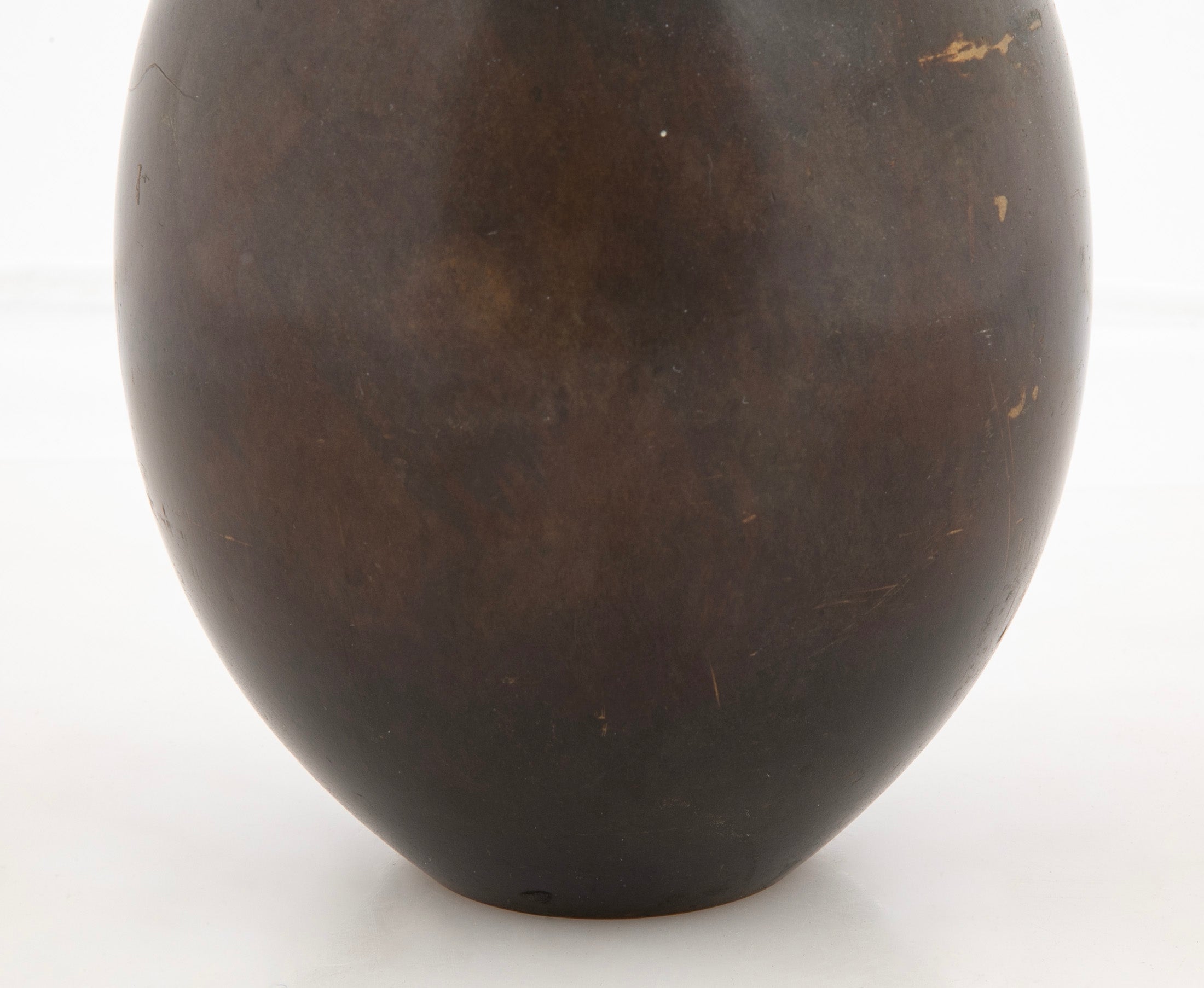 SOLD 3/15/25 Just Andersen Patinated Bronze Ovoid Vase - Design B2056