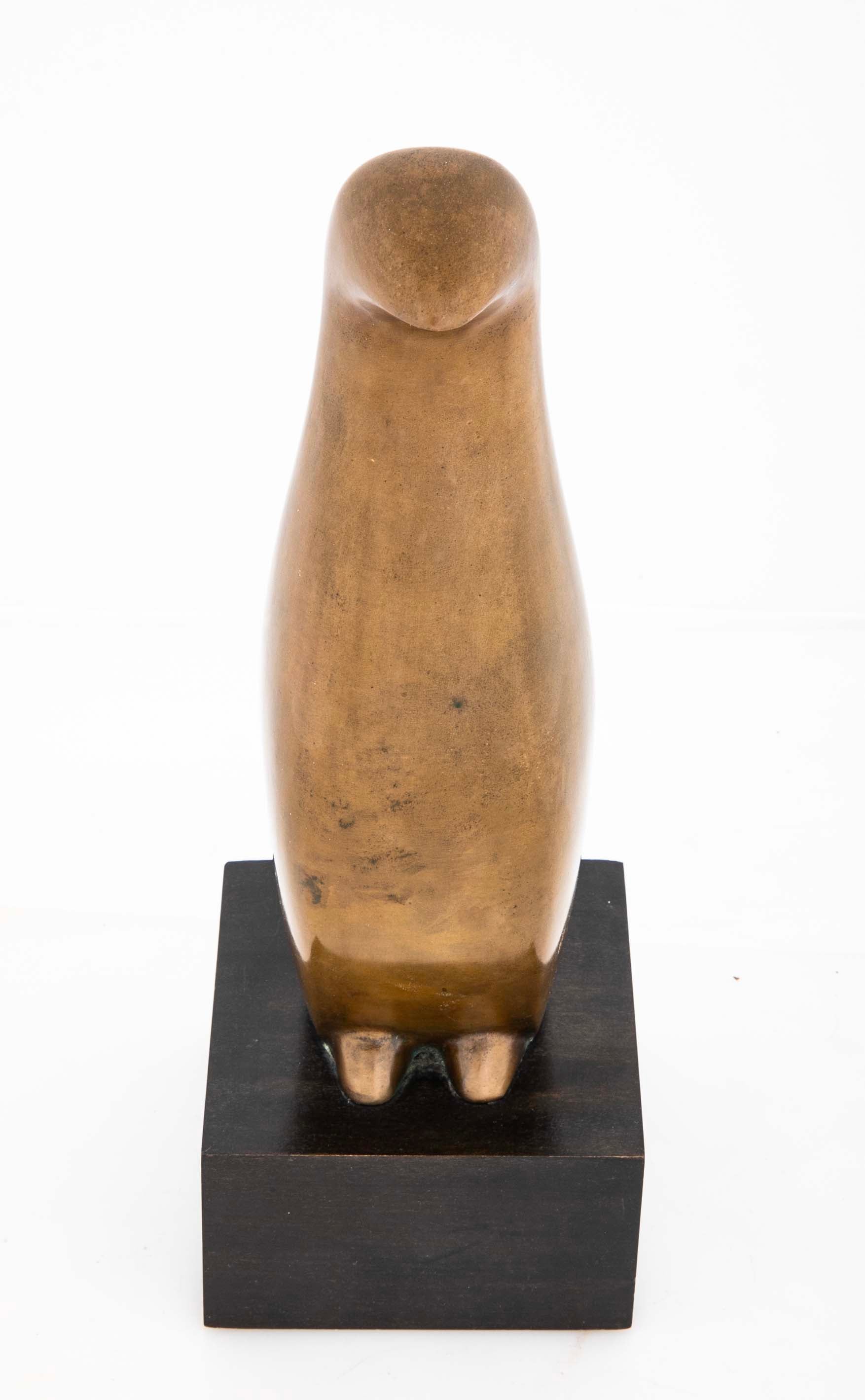"Penguin" Patinated Bronze Sculpture by Beniamino Benevento Bufano
