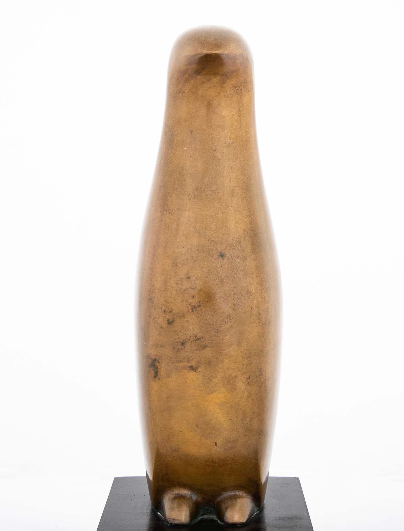 "Penguin" Patinated Bronze Sculpture by Beniamino Benevento Bufano