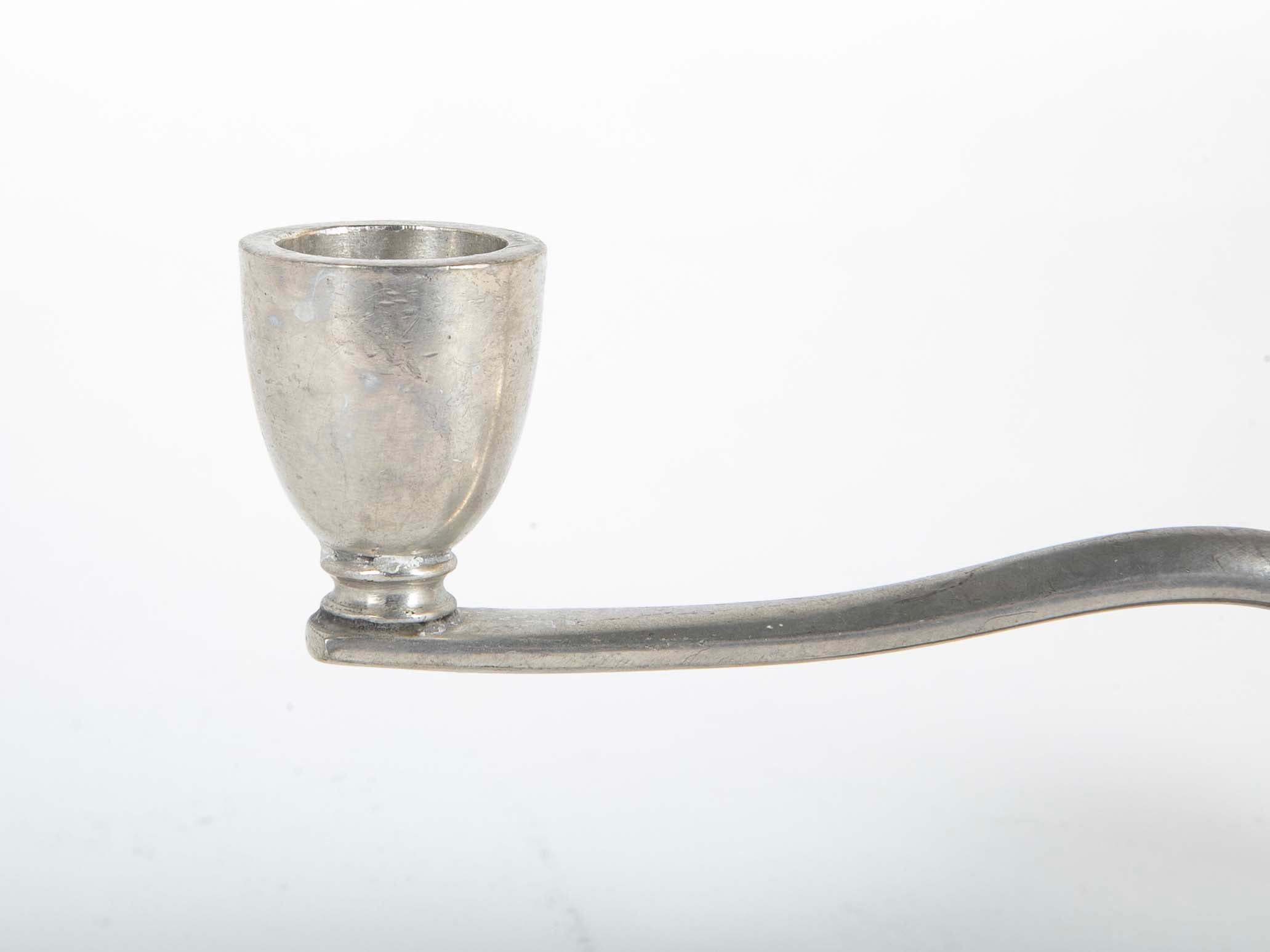 Just Andersen Pair of Two Arm Pewter Candlesticks