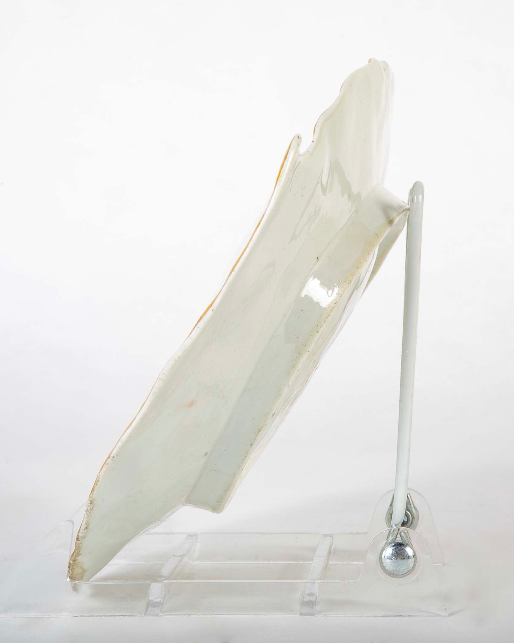 A Worcester Porcelain Lozenge Shape Dish Decorated with a Bird & Bugs