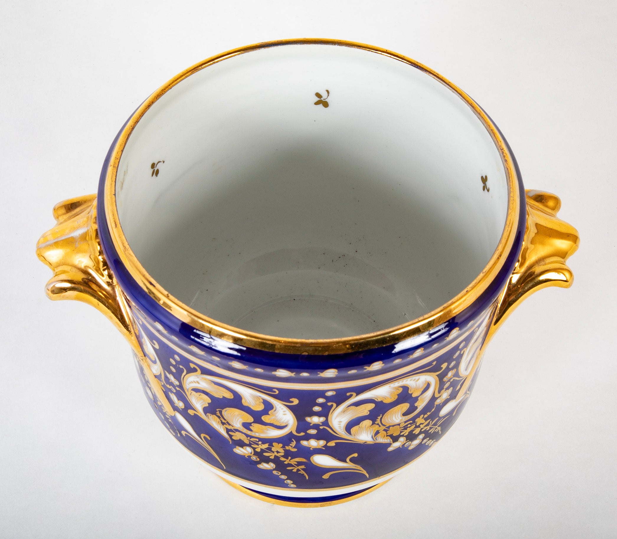 A Cobalt Blue Porcelain Cachepot by Le Tallec