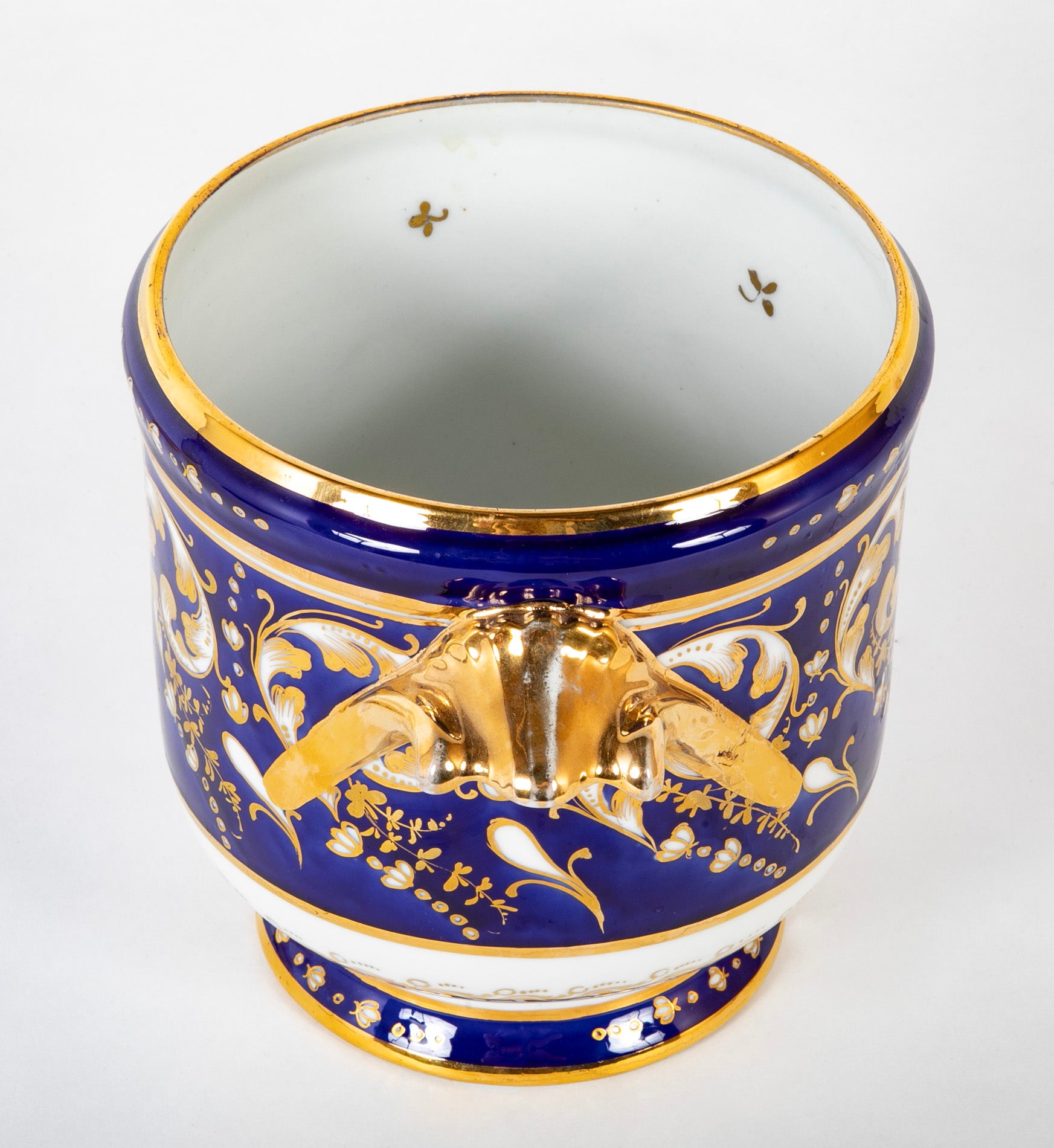 A Cobalt Blue Porcelain Cachepot by Le Tallec