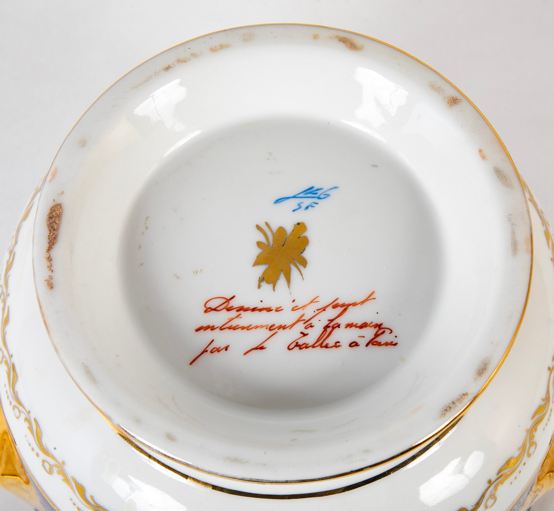 A Cobalt Blue Porcelain Cachepot by Le Tallec