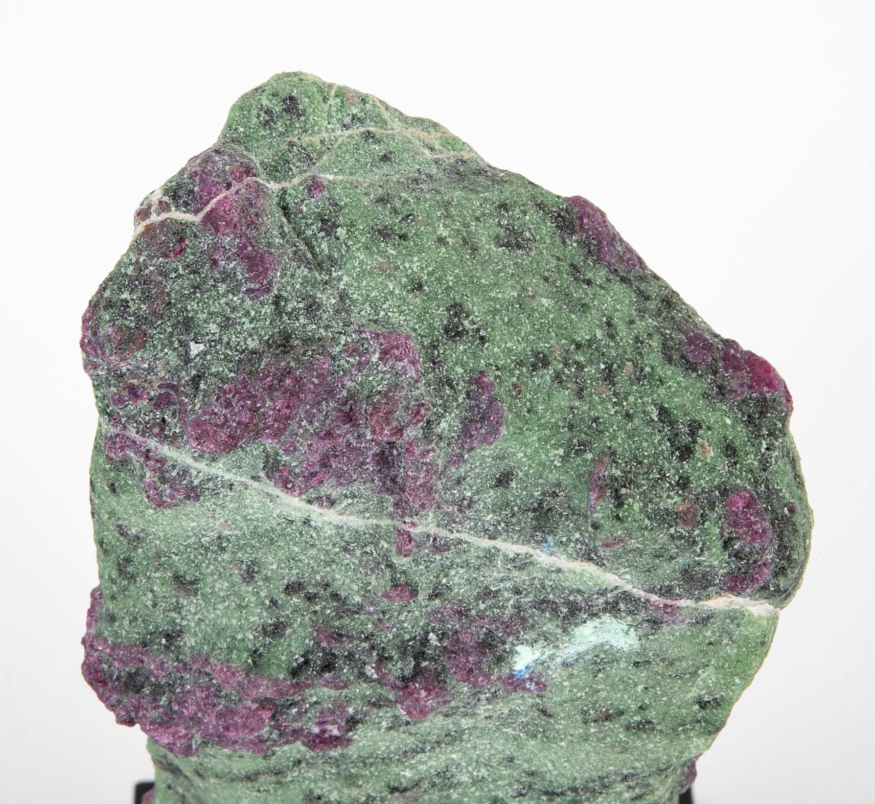 Tanzanian Zoisite with Ruby Specimen on Modern Stand