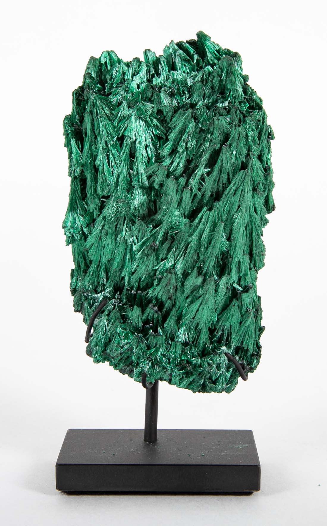 A Piece of Congolese Velvet Malachite on Modern Stand