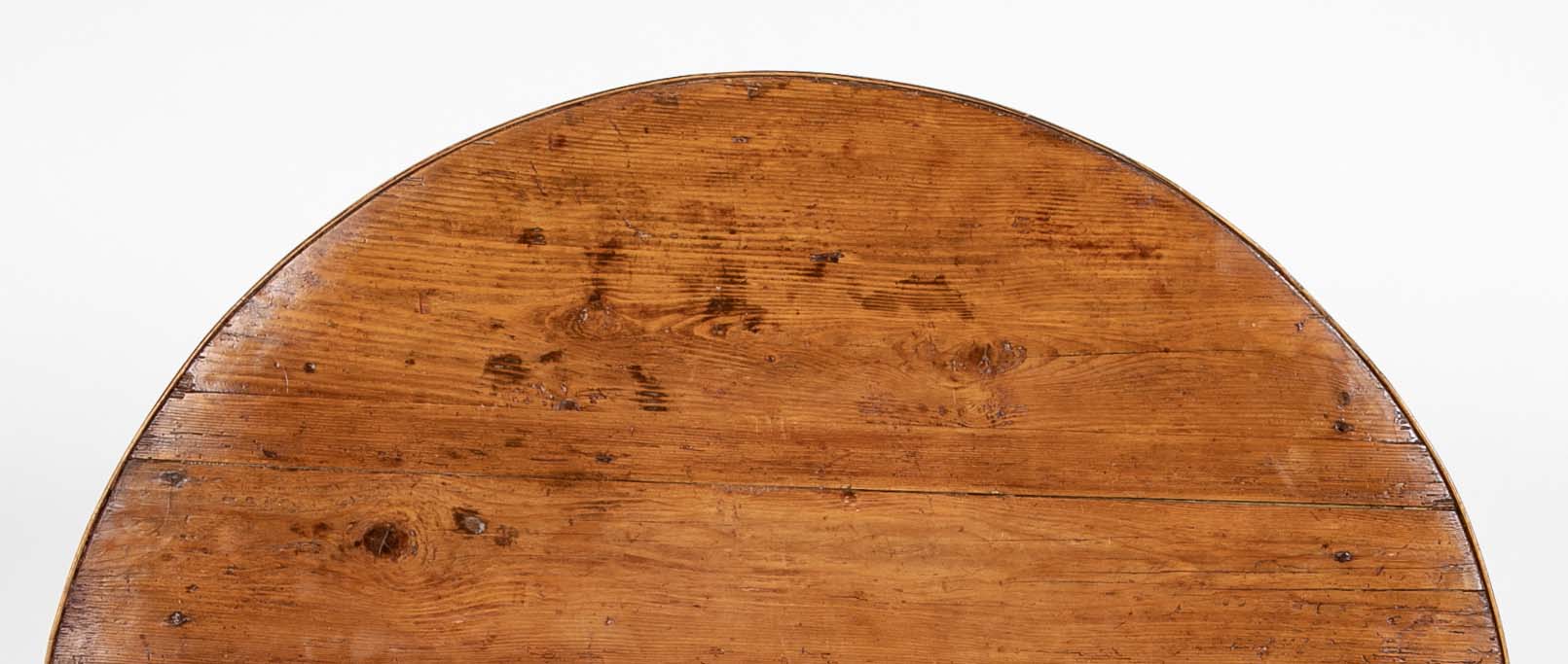 French 19th Century Round Fruitwood Tilt Top Table