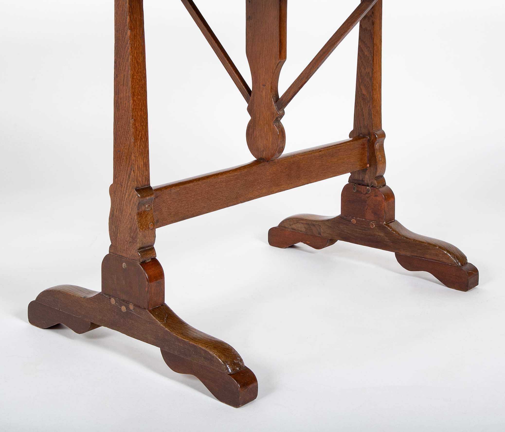 French 19th Century Round Fruitwood Tilt Top Table
