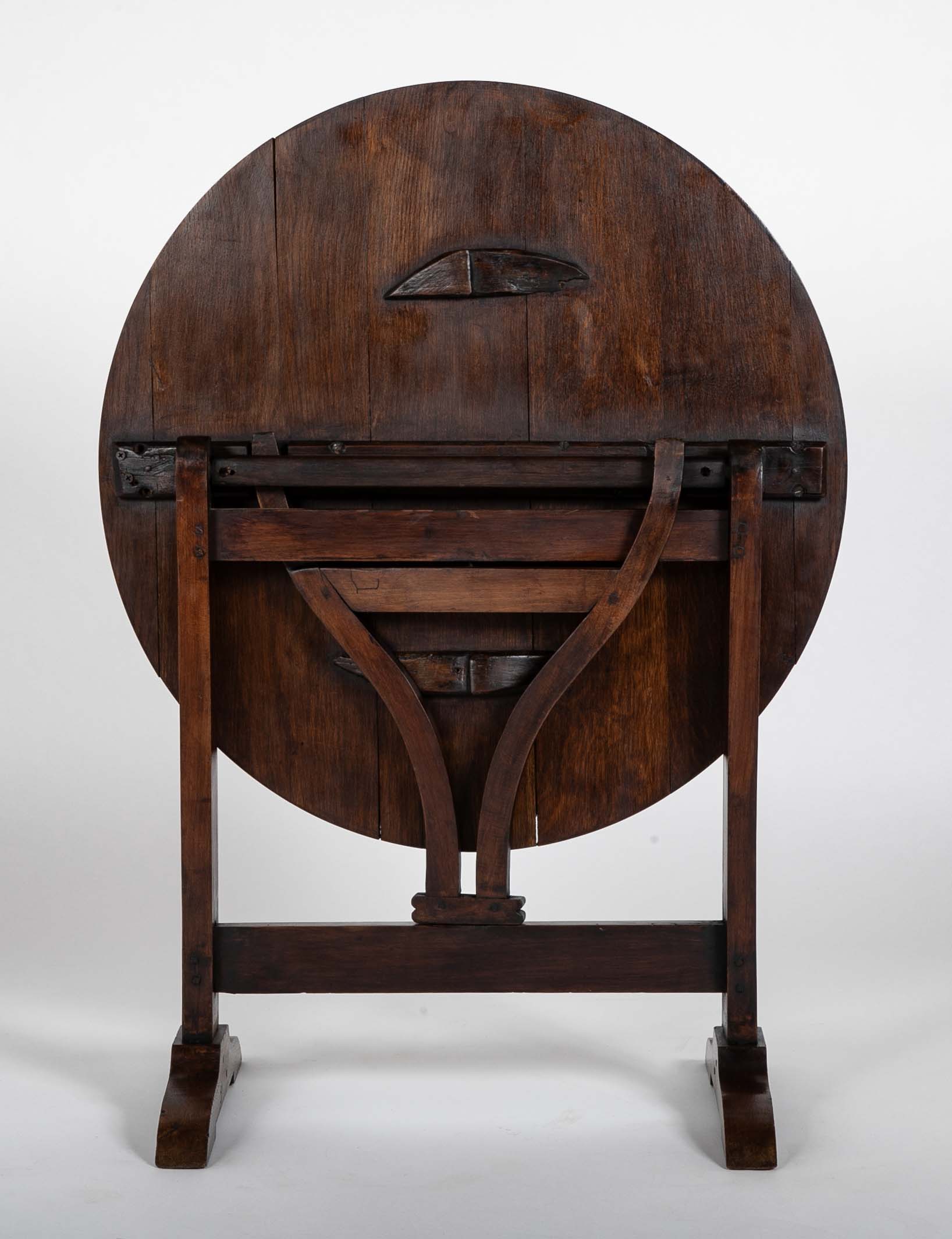 Round Tilt Top Wine Tasting Table