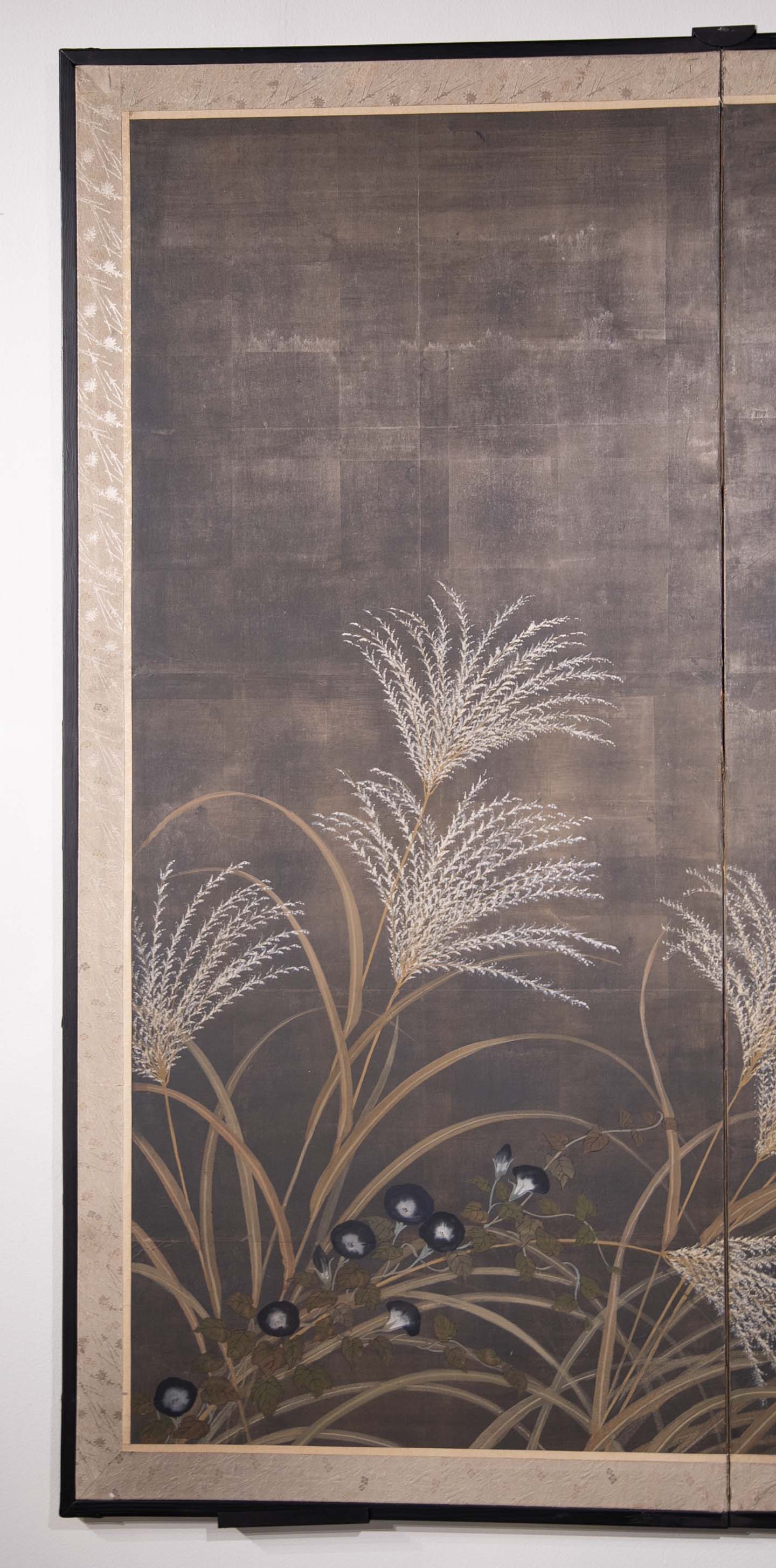 Japanese Showa Period Painted Silk Panels