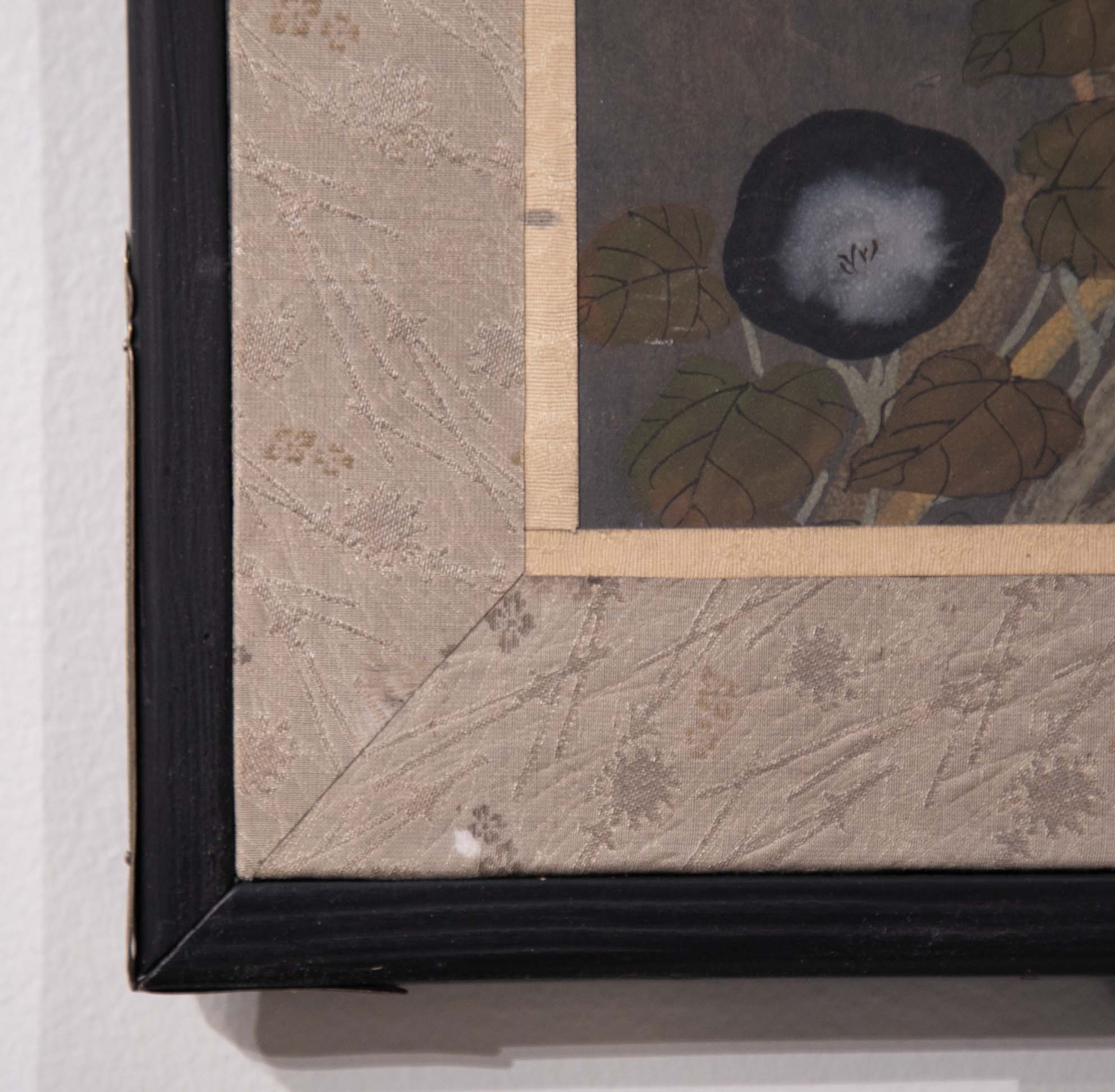 Japanese Showa Period Painted Silk Panels