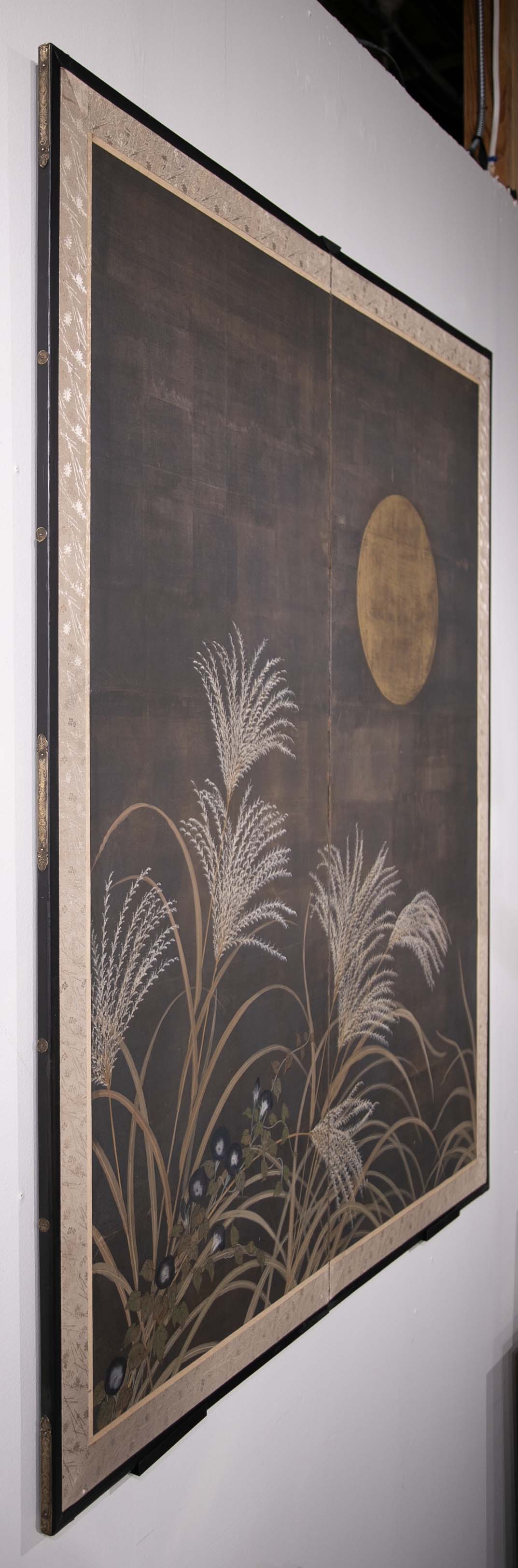 Japanese Showa Period Painted Silk Panels