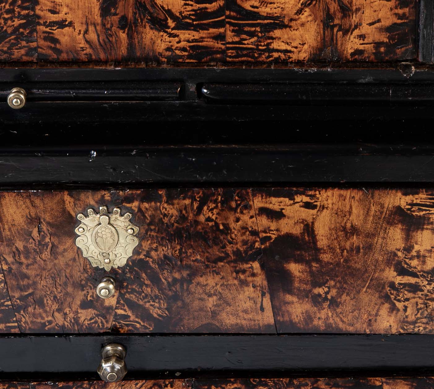 Late 17th Century English Mulberry Veneered Cupboard