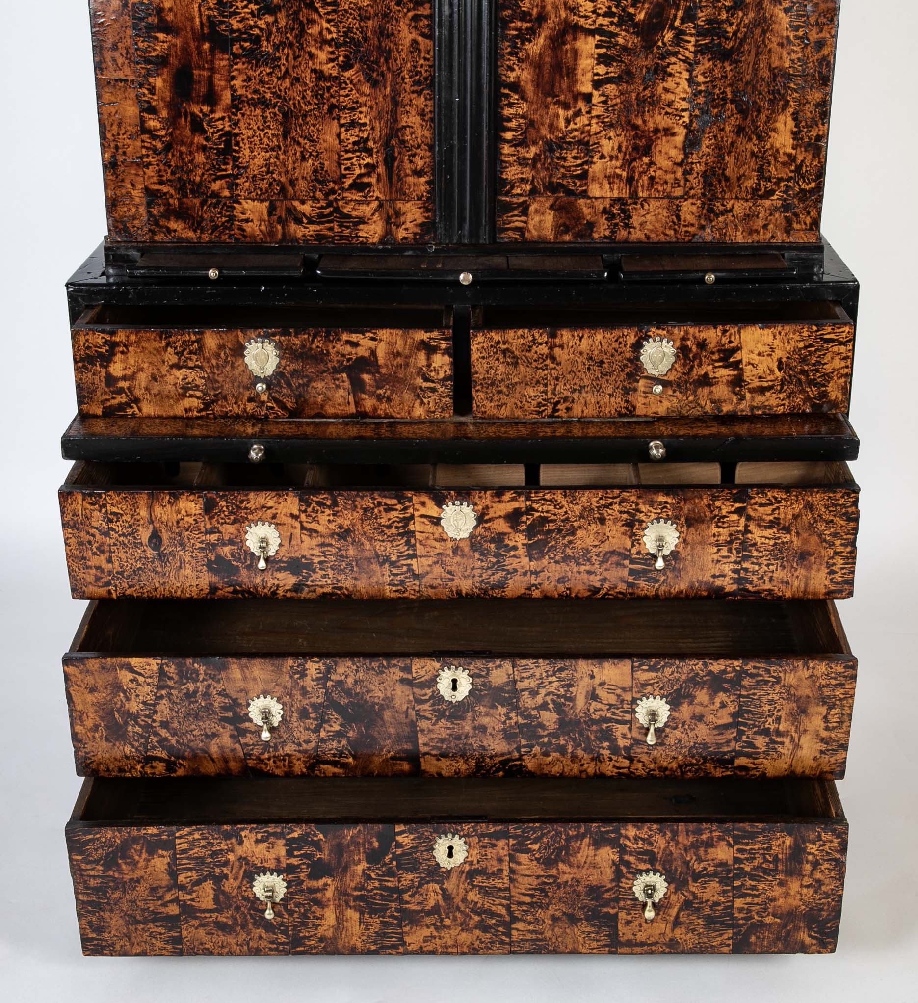 Late 17th Century English Mulberry Veneered Cupboard