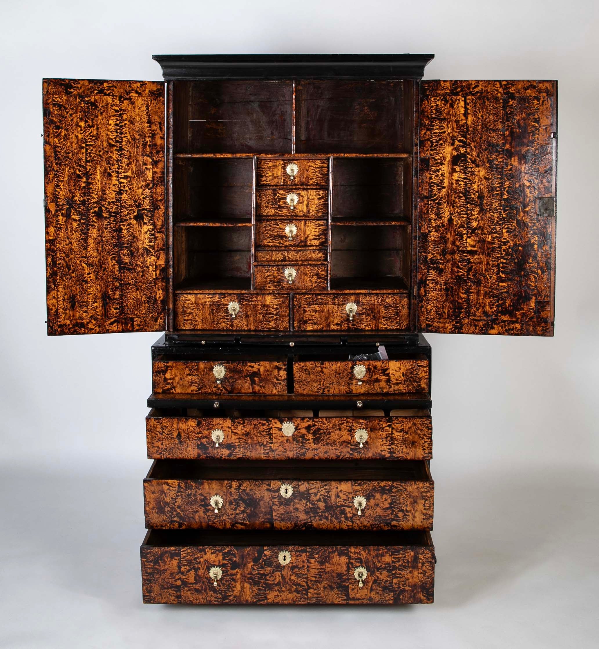 Late 17th Century English Mulberry Veneered Cupboard