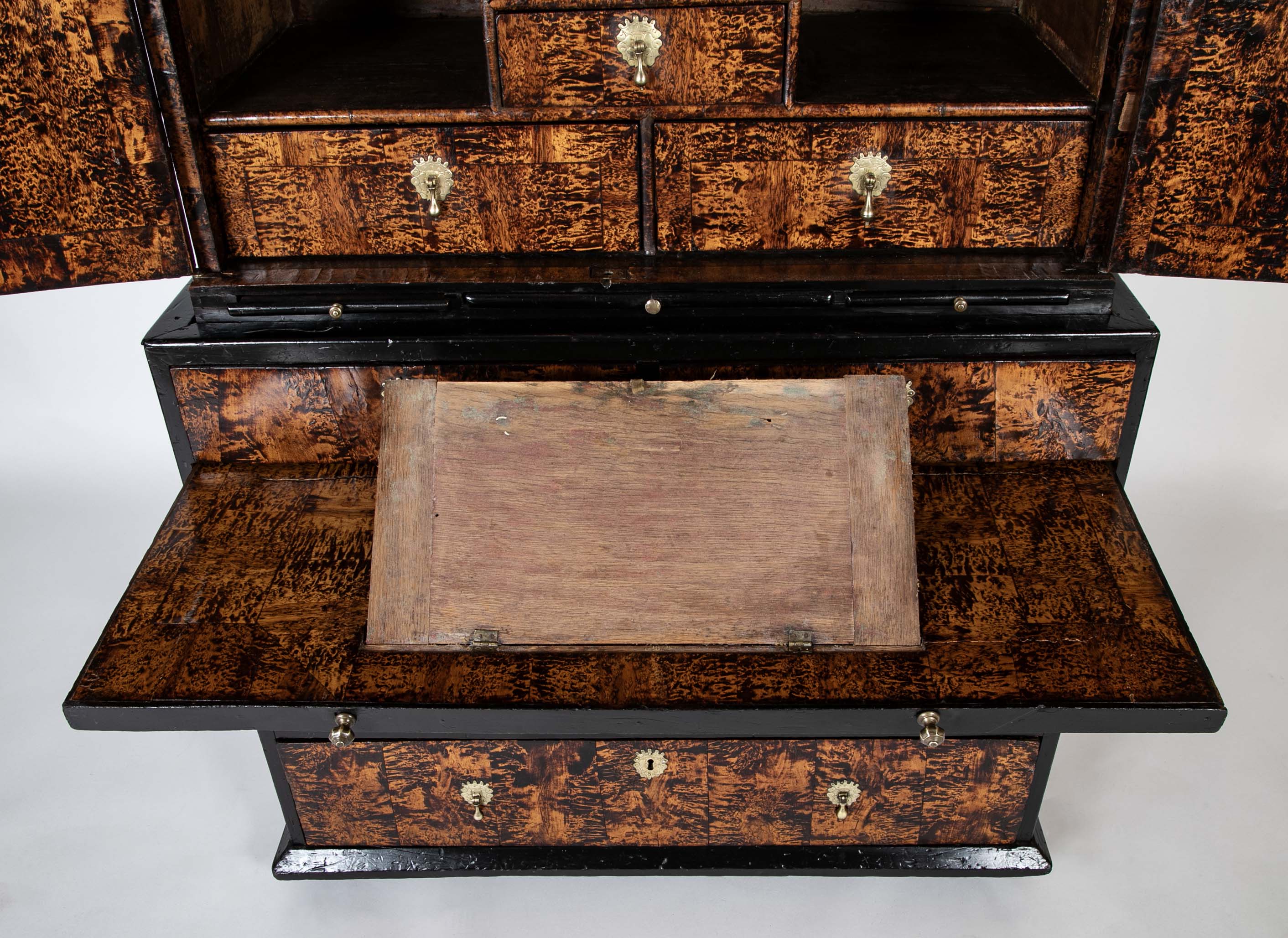 Late 17th Century English Mulberry Veneered Cupboard