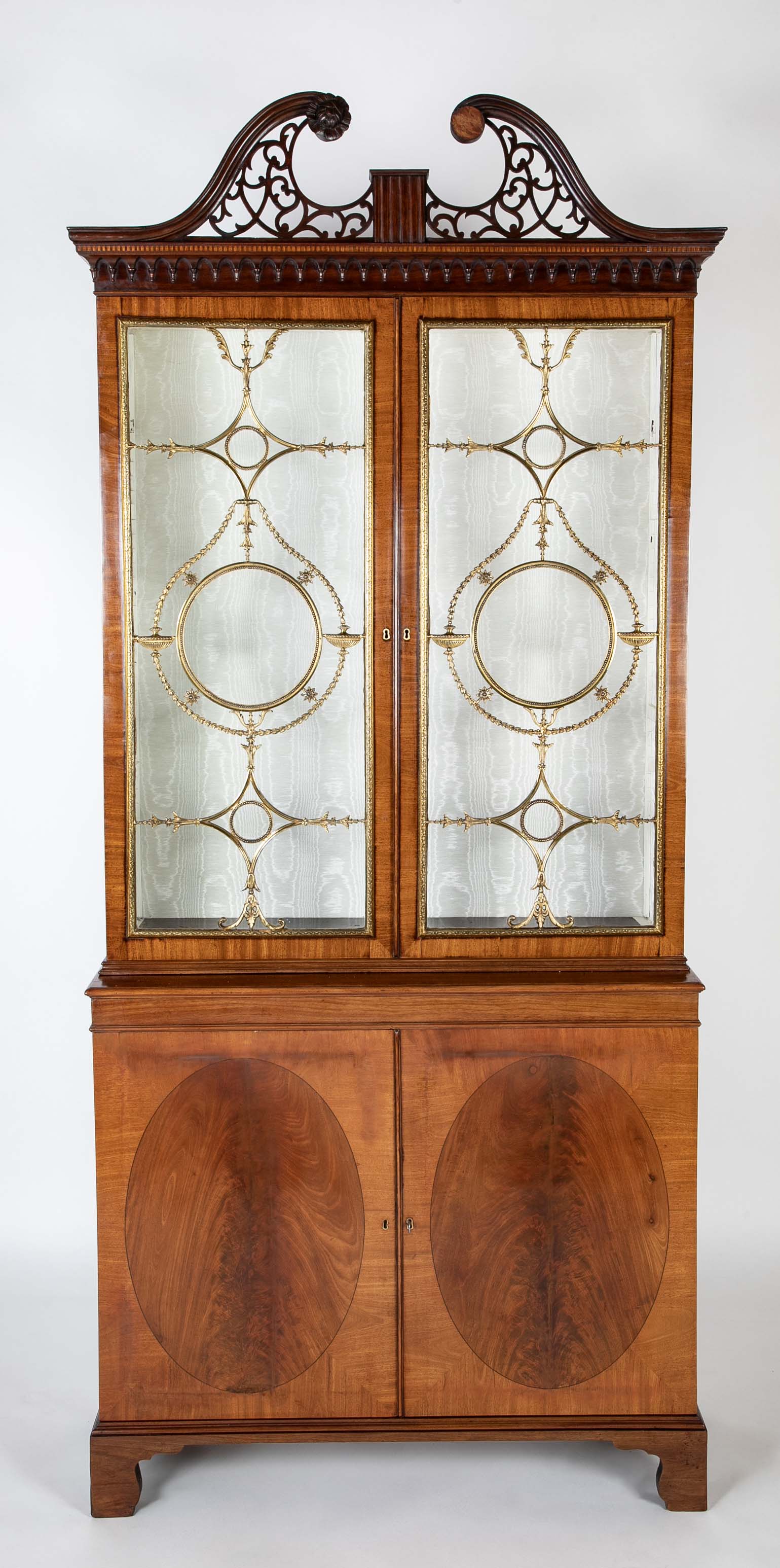 Mahogany & Gilt Cabinet in the Manner of Thomas Chippendale