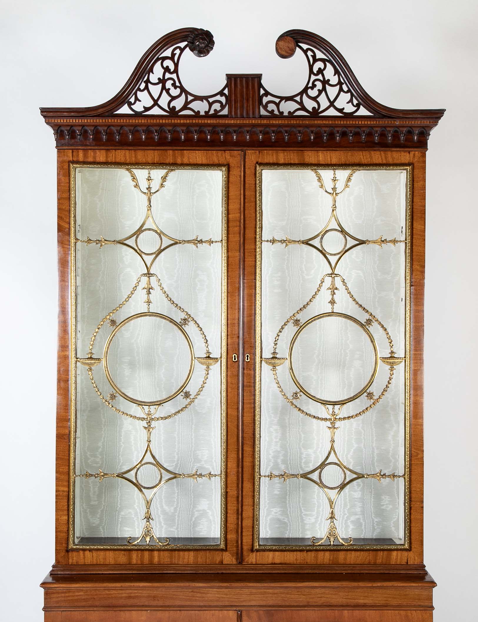 Mahogany & Gilt Cabinet in the Manner of Thomas Chippendale