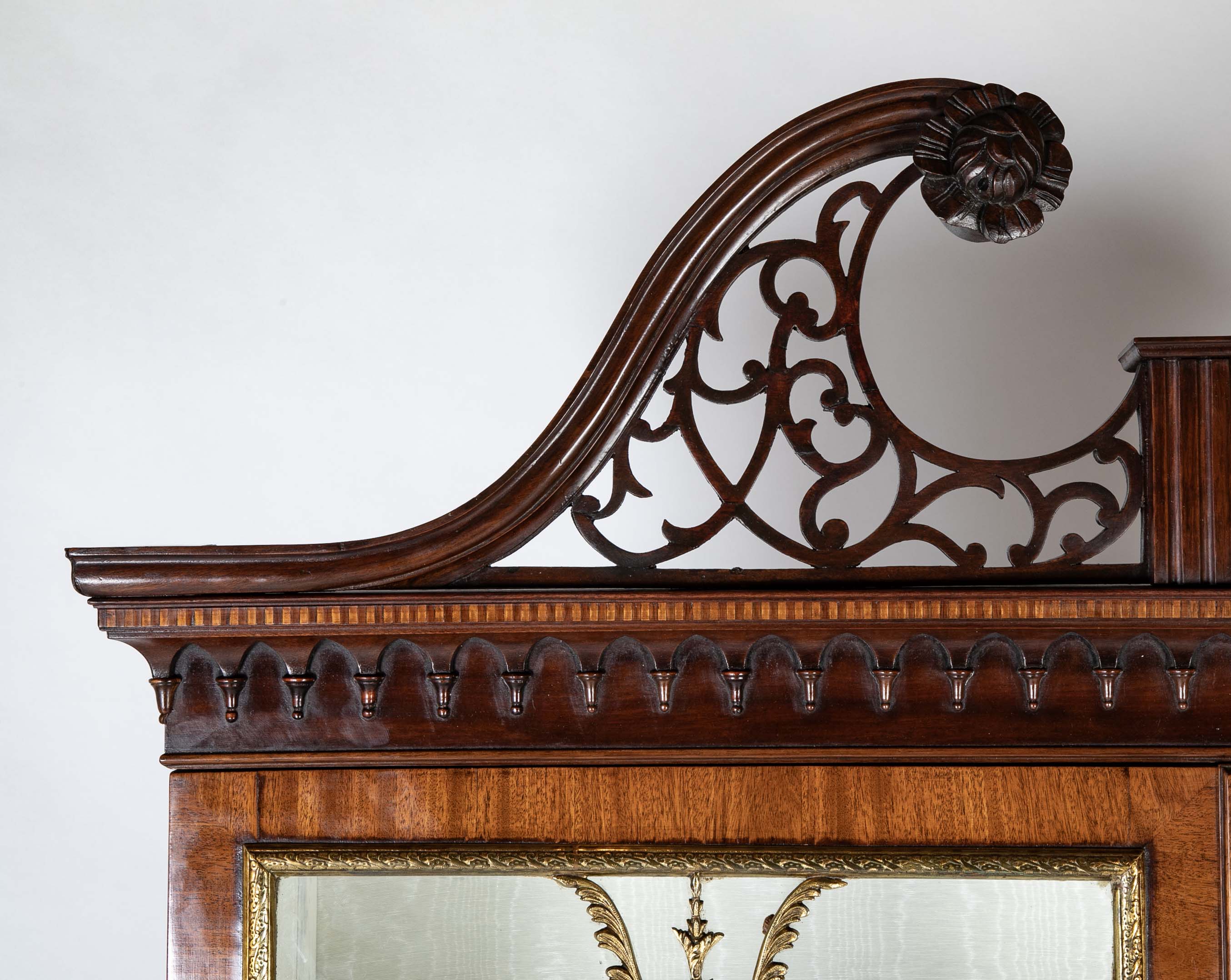 Mahogany & Gilt Cabinet in the Manner of Thomas Chippendale