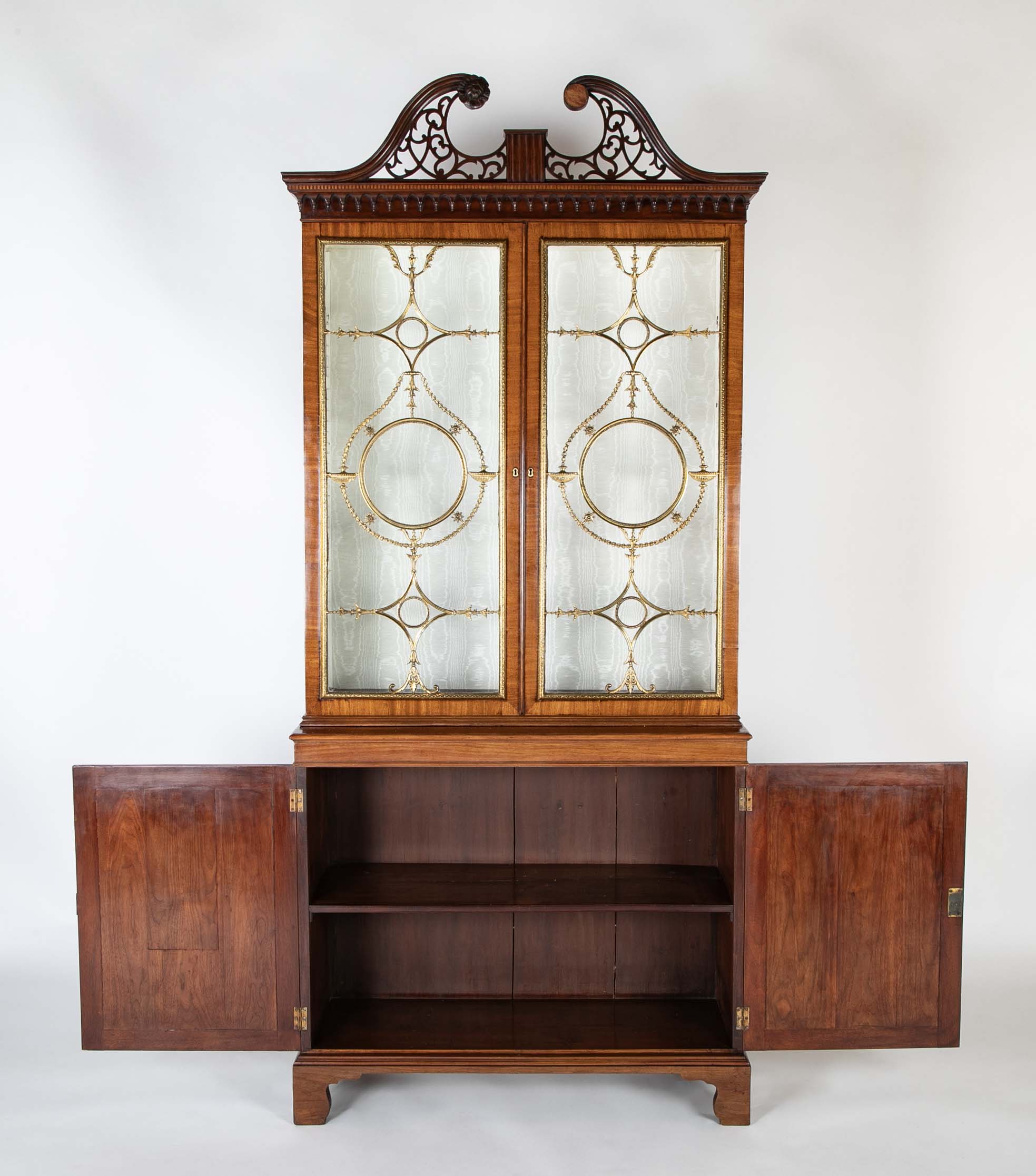 Mahogany & Gilt Cabinet in the Manner of Thomas Chippendale