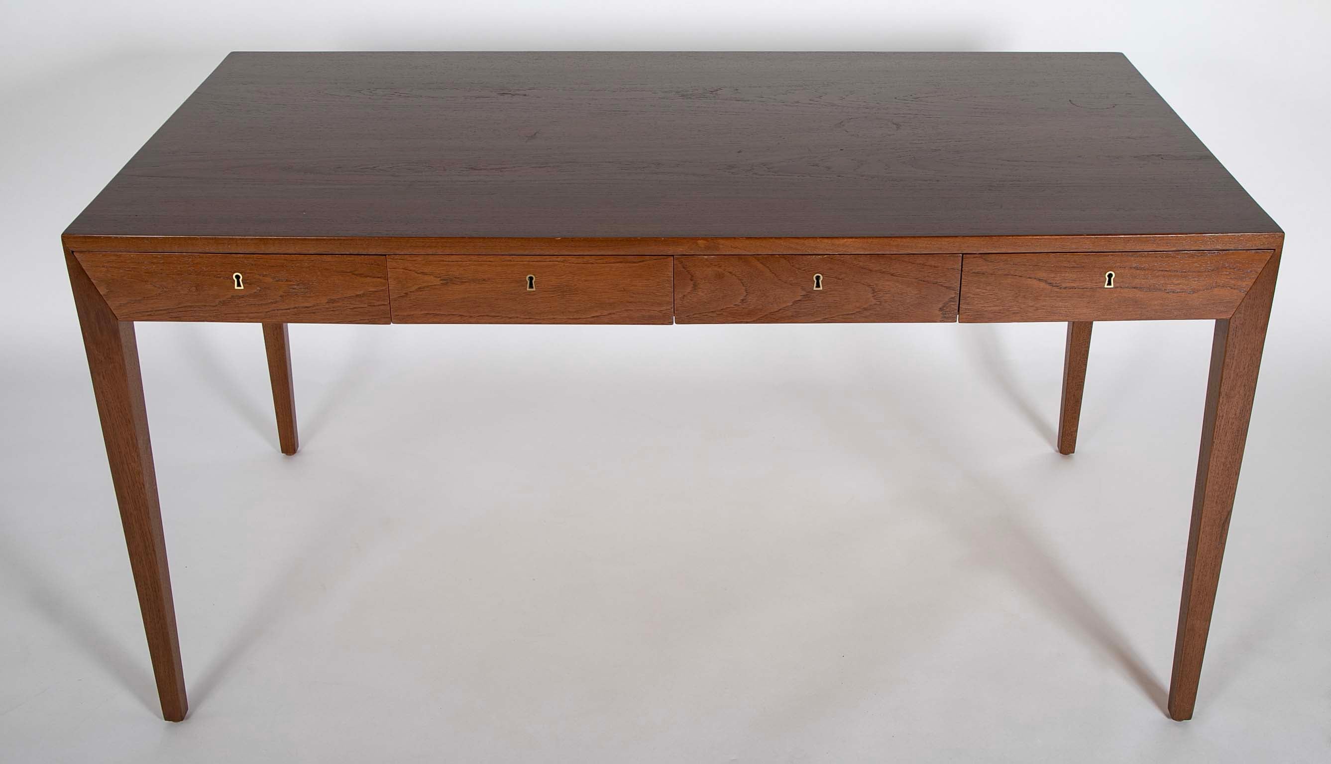 Severin Hansen Teak Desk for Haslev Møbelfabrik