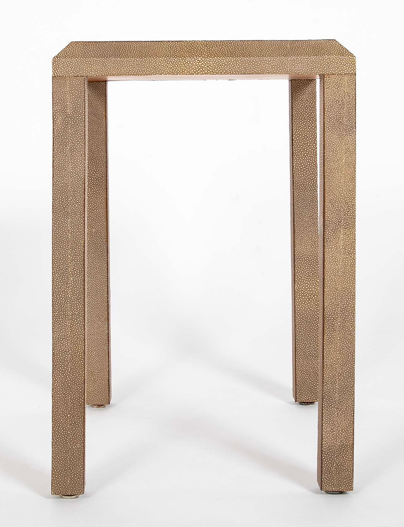 20th Century Pair of Side/End Tables Covered in Shagreen