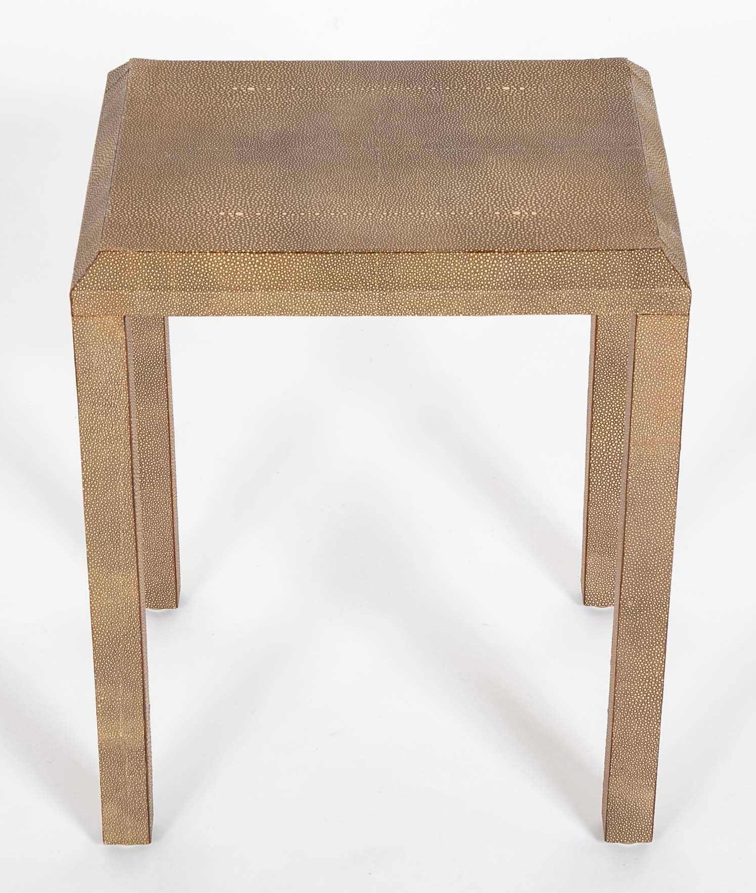 20th Century Pair of Side/End Tables Covered in Shagreen