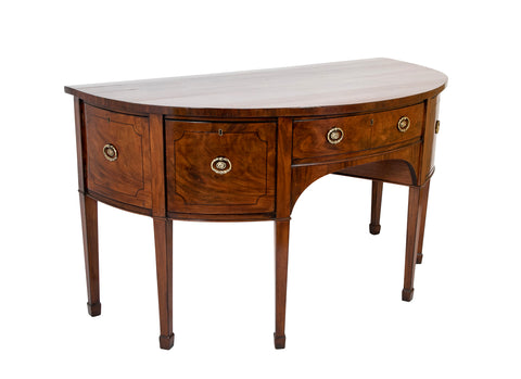 George III 'D' Form Inlaid Mahogany Sideboard