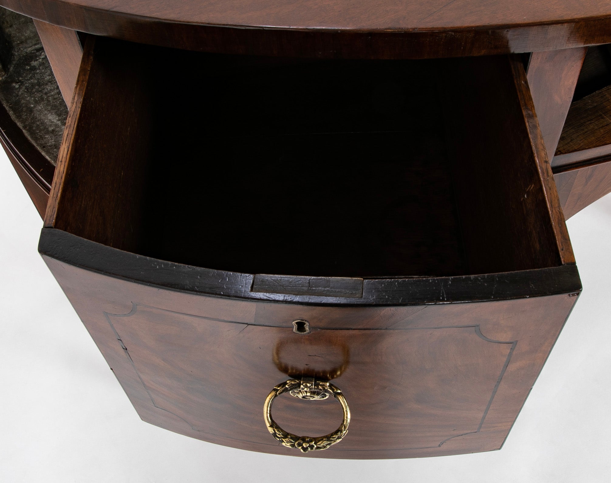 George III 'D' Form Inlaid Mahogany Sideboard