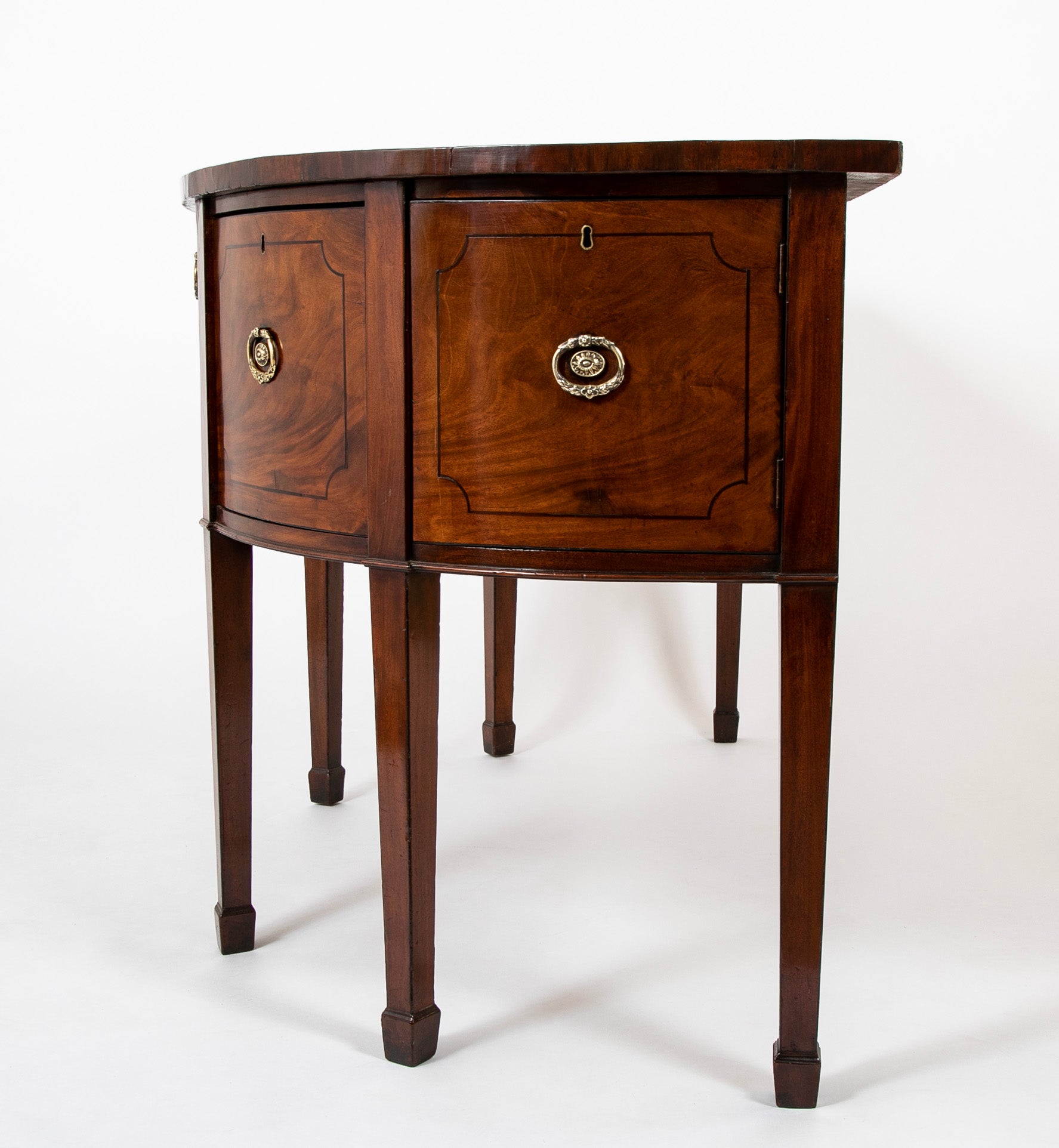 George III 'D' Form Inlaid Mahogany Sideboard