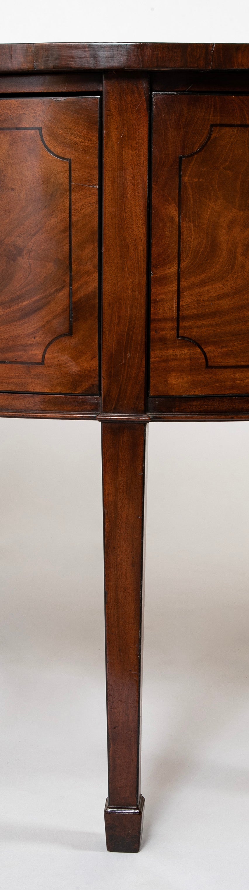 George III 'D' Form Inlaid Mahogany Sideboard