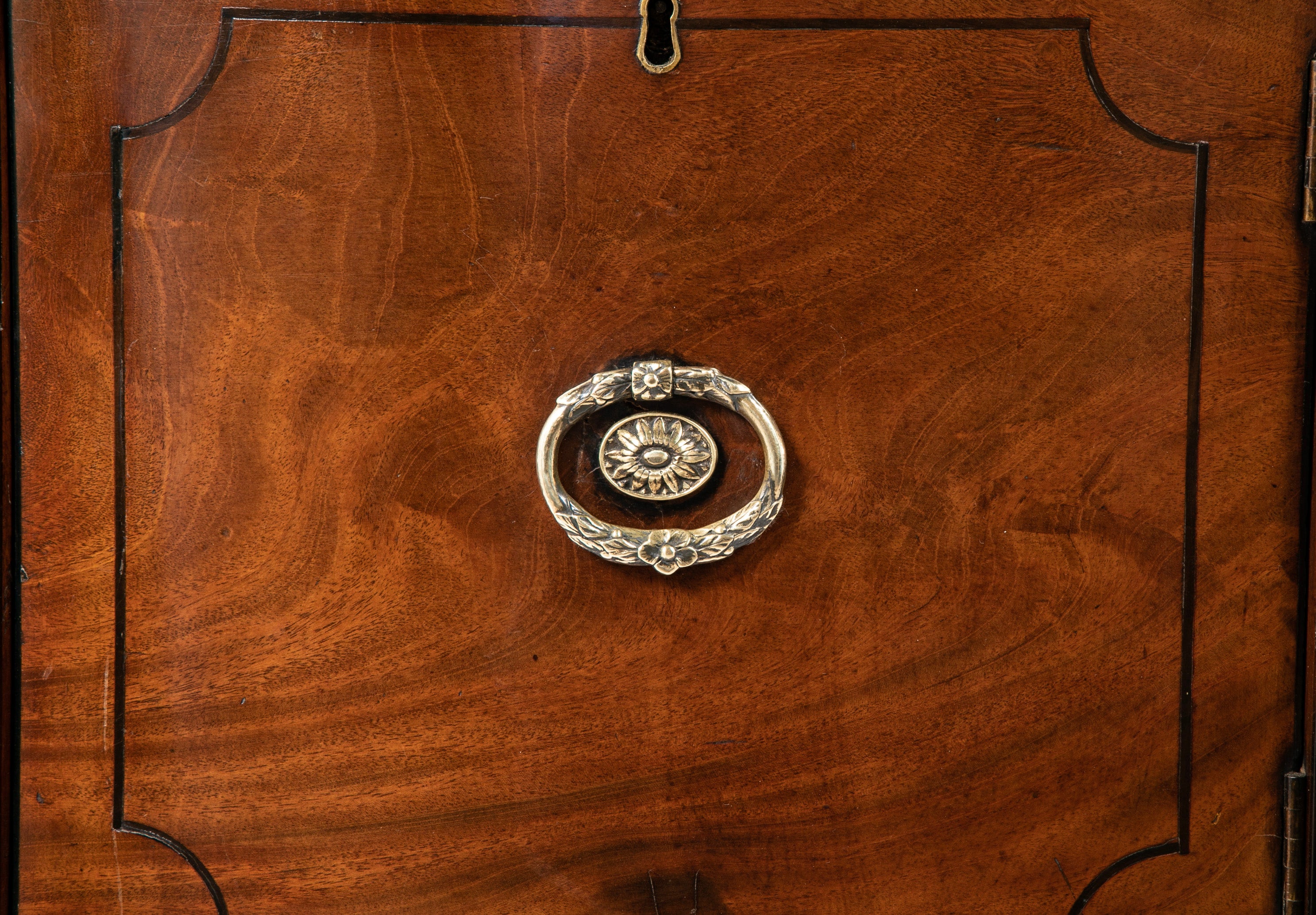 George III 'D' Form Inlaid Mahogany Sideboard