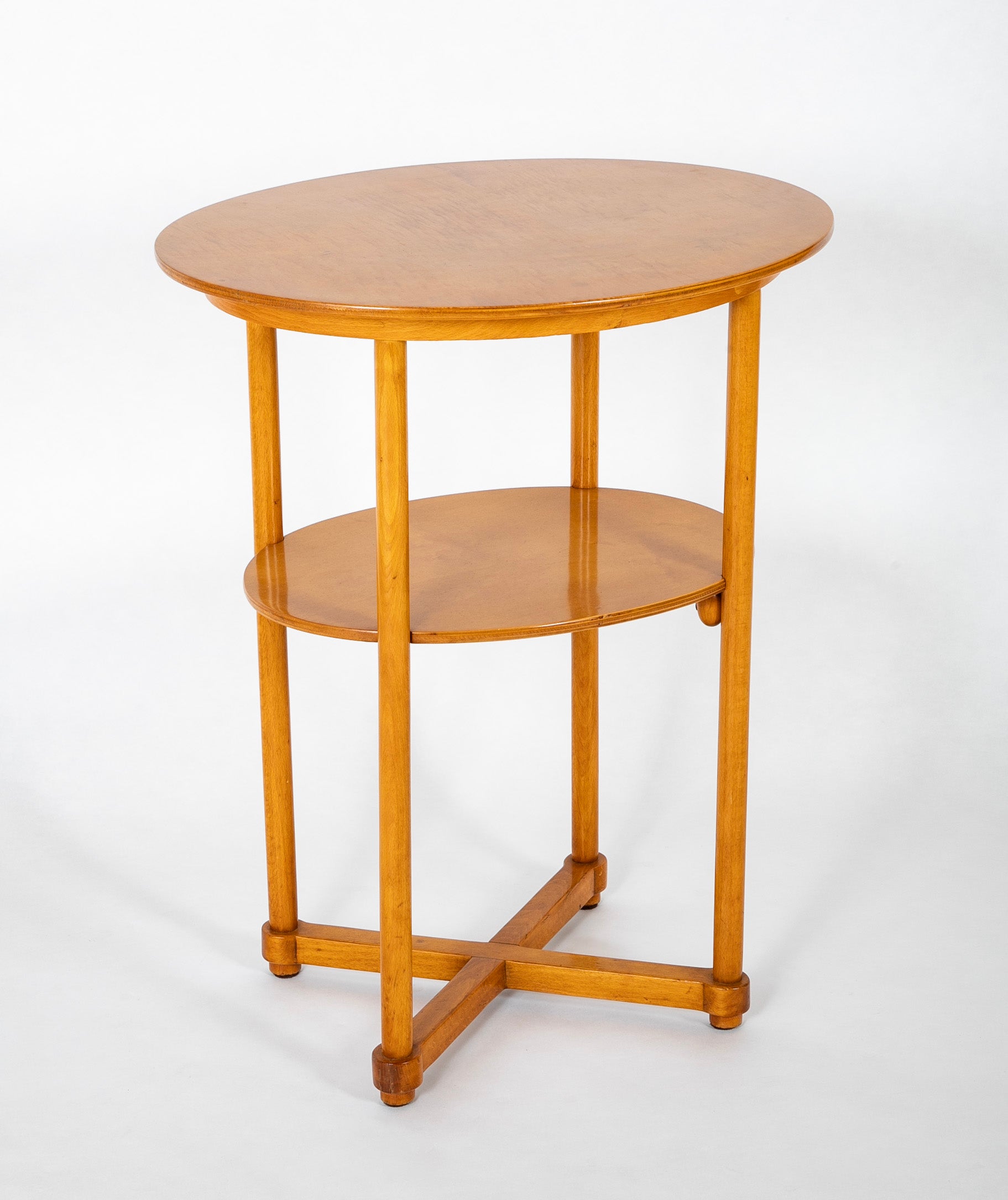 Thonet Oval Birch Table Designed by Josef Hoffman