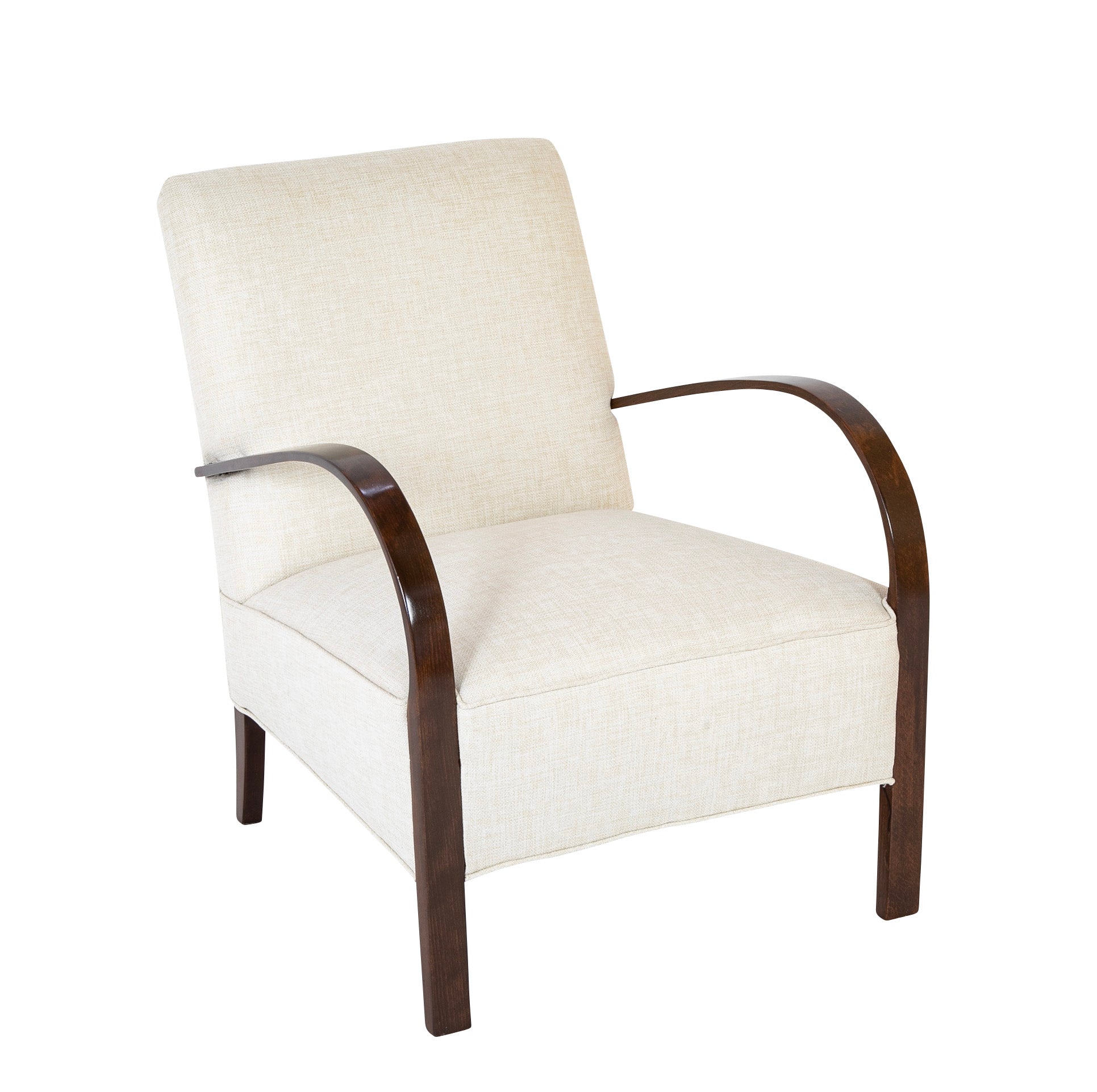 Mid-Century Danish Open Arm Chair Possibly by Fritz Hansen