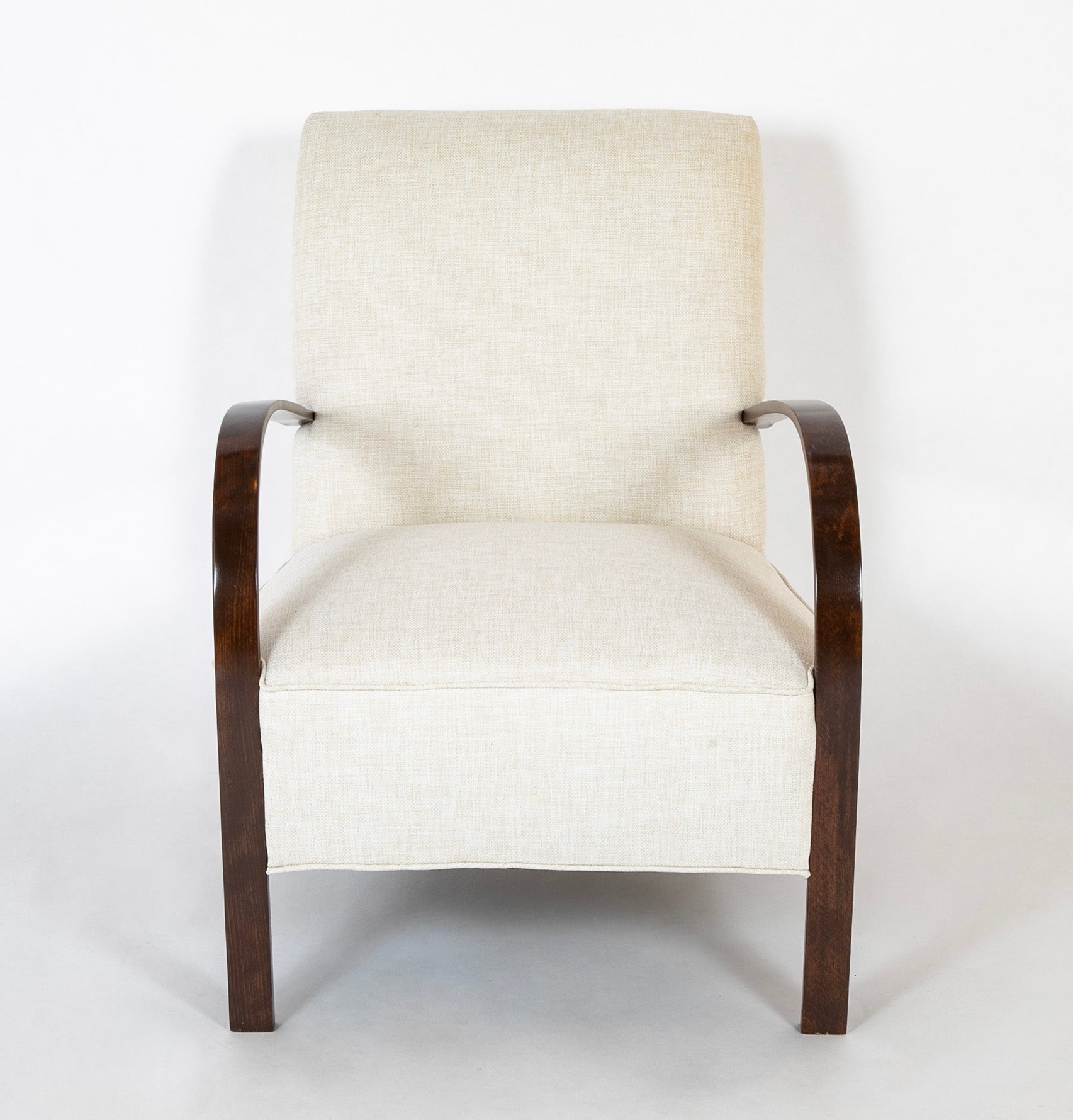Mid-Century Danish Open Arm Chair Possibly by Fritz Hansen