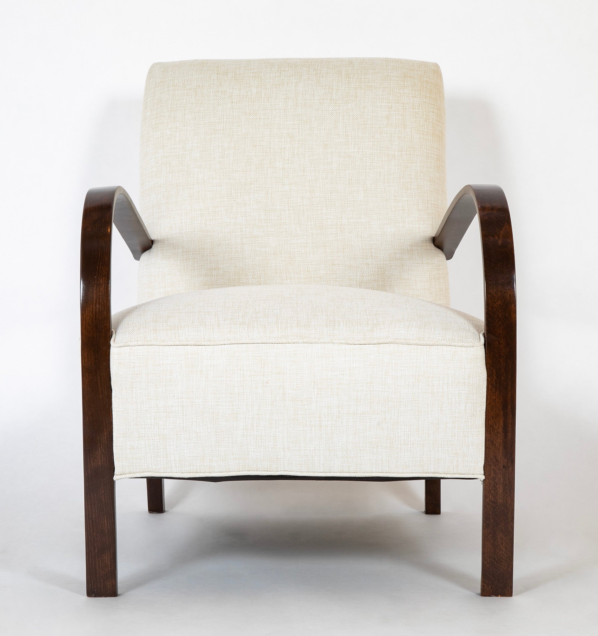 Mid-Century Danish Open Arm Chair Possibly by Fritz Hansen