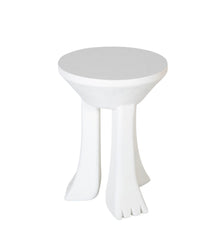 Plastered Fiberglass 3 Legged Table in the Style of John Dickinson