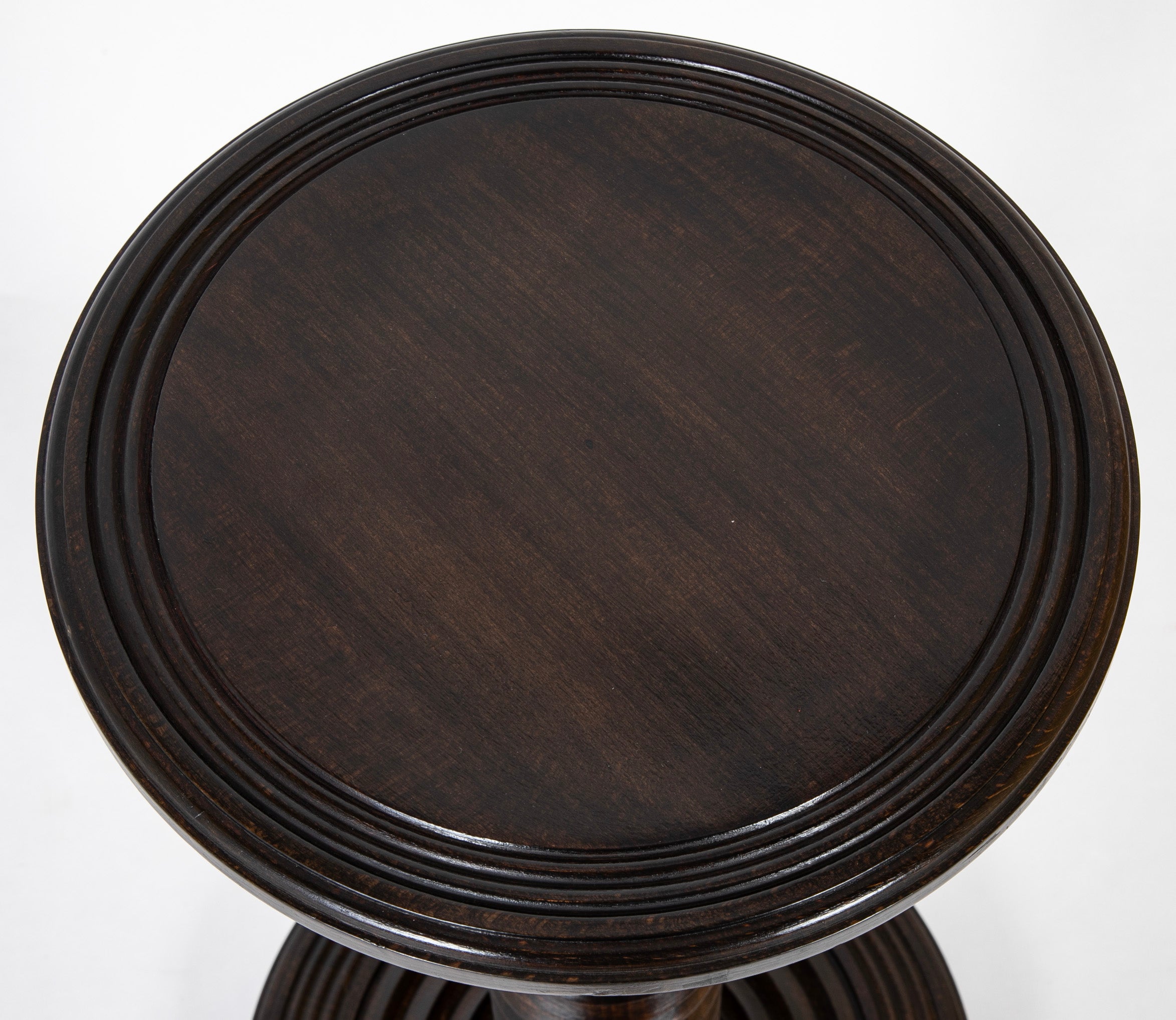 Charles Dudouyt Occasional Table with a Turned Wood Pedestal