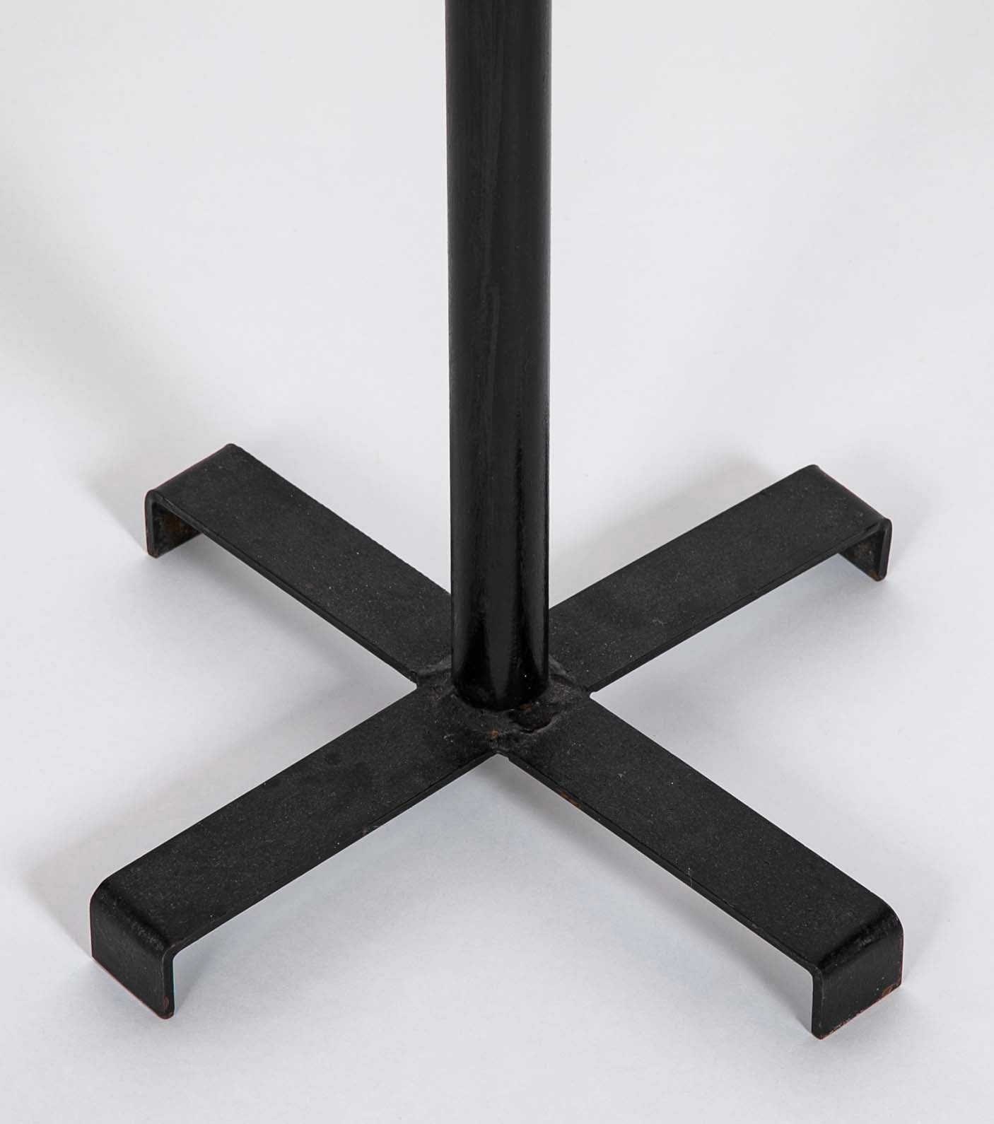 French Iron & Glass Occasional Table in the Style of Jacques Adnet
