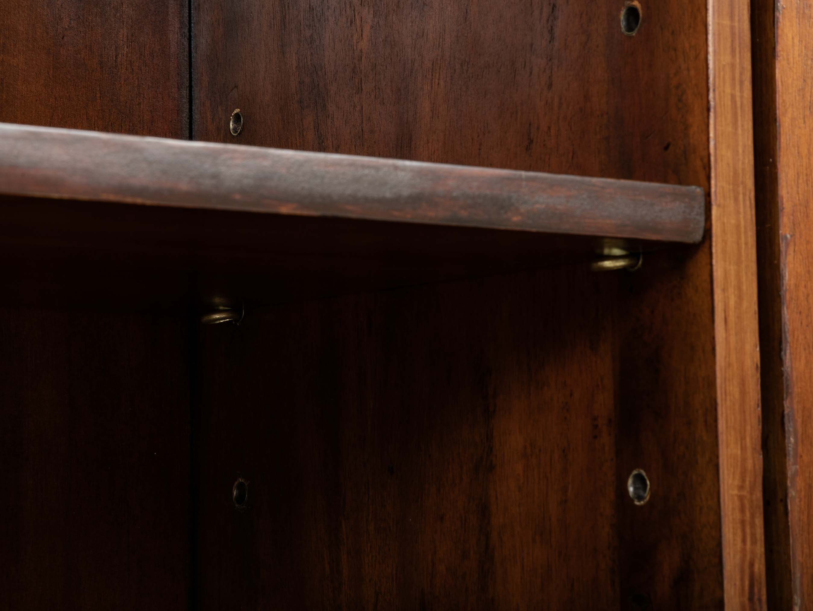 Burl Neoclassical Style Sideboard with Brass Gallery