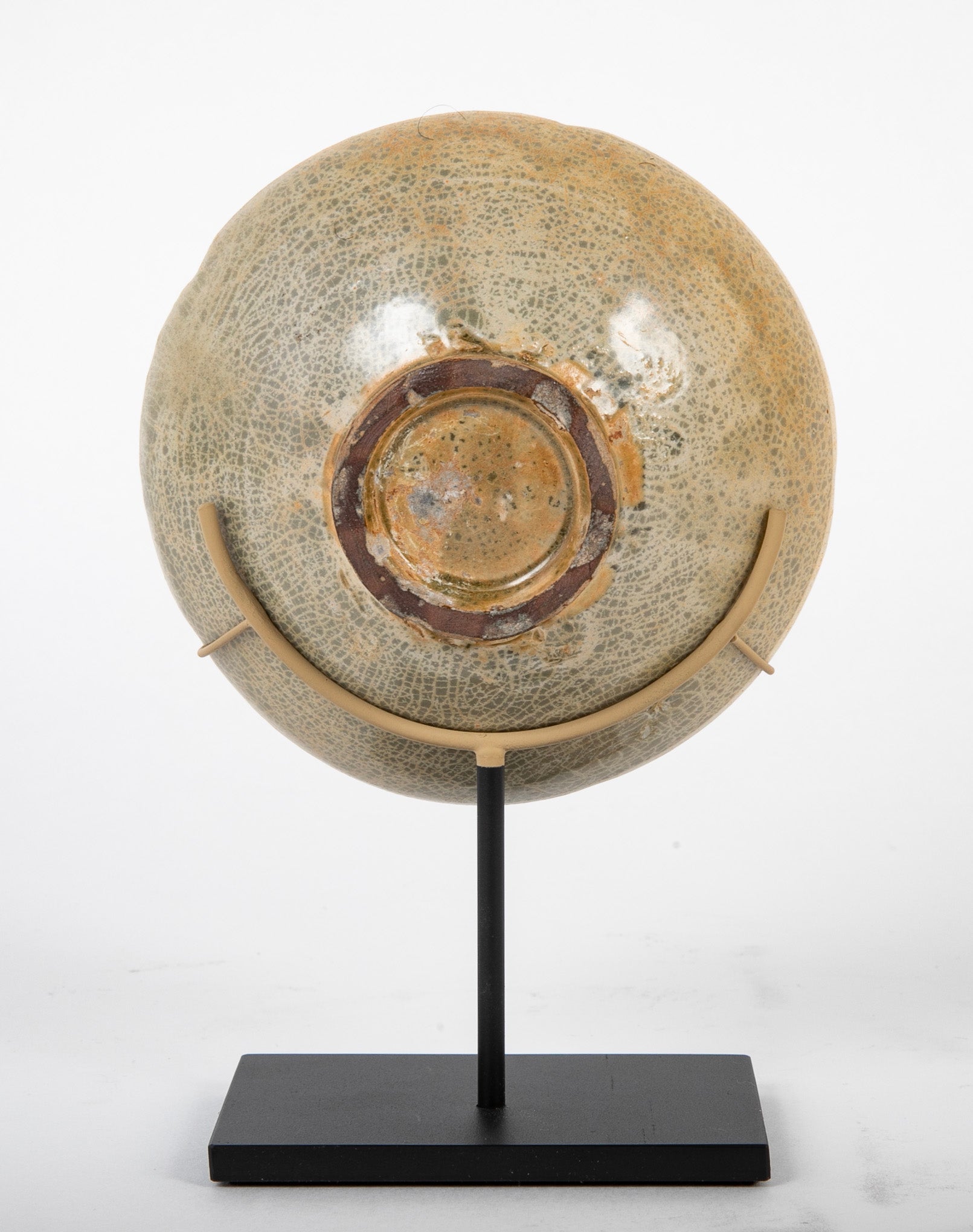 18th Century Chinese Qing Dynasty Green Crackle Glazed Bowl