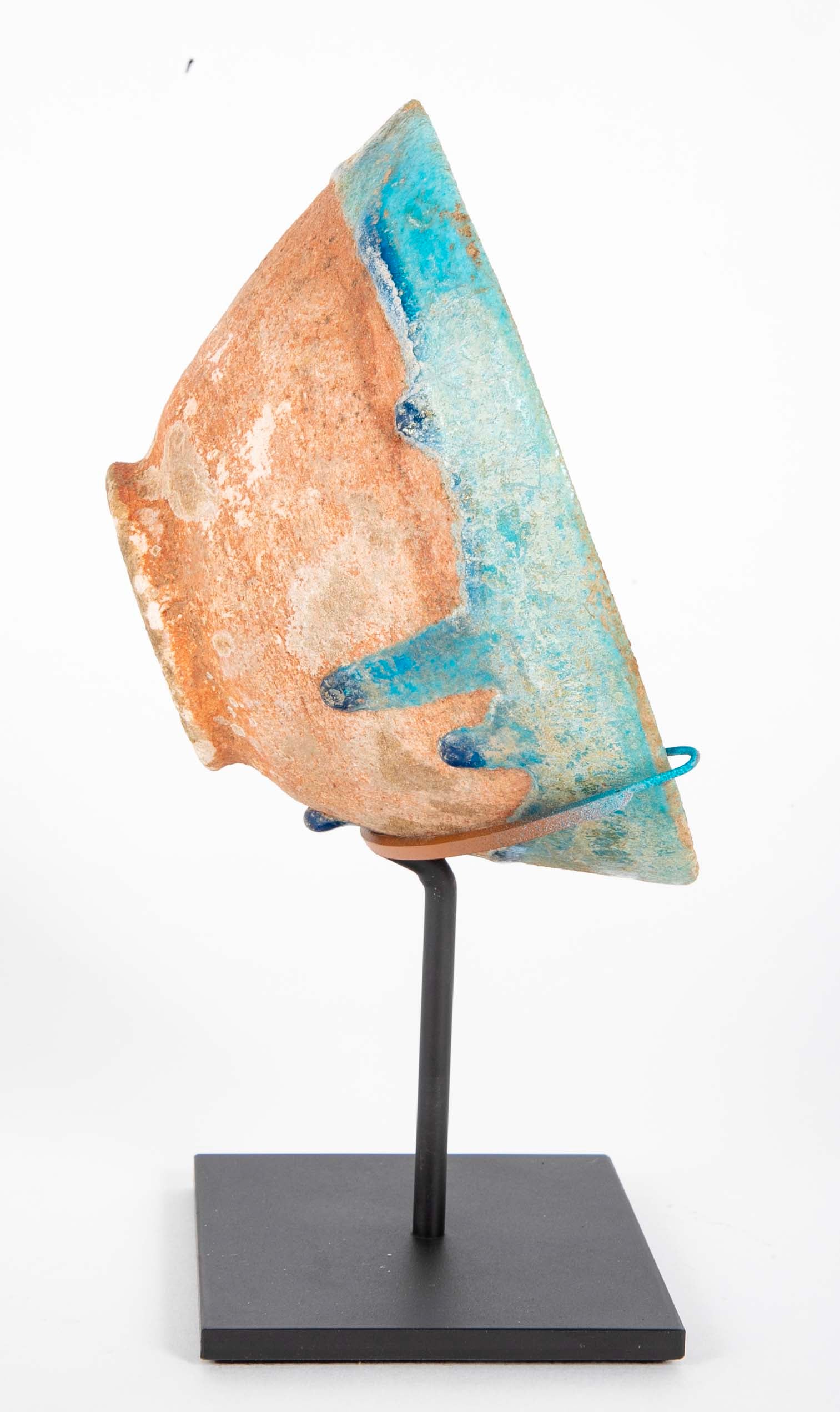 10th Century Near East Conical Form Bowl with Turquoise Glaze