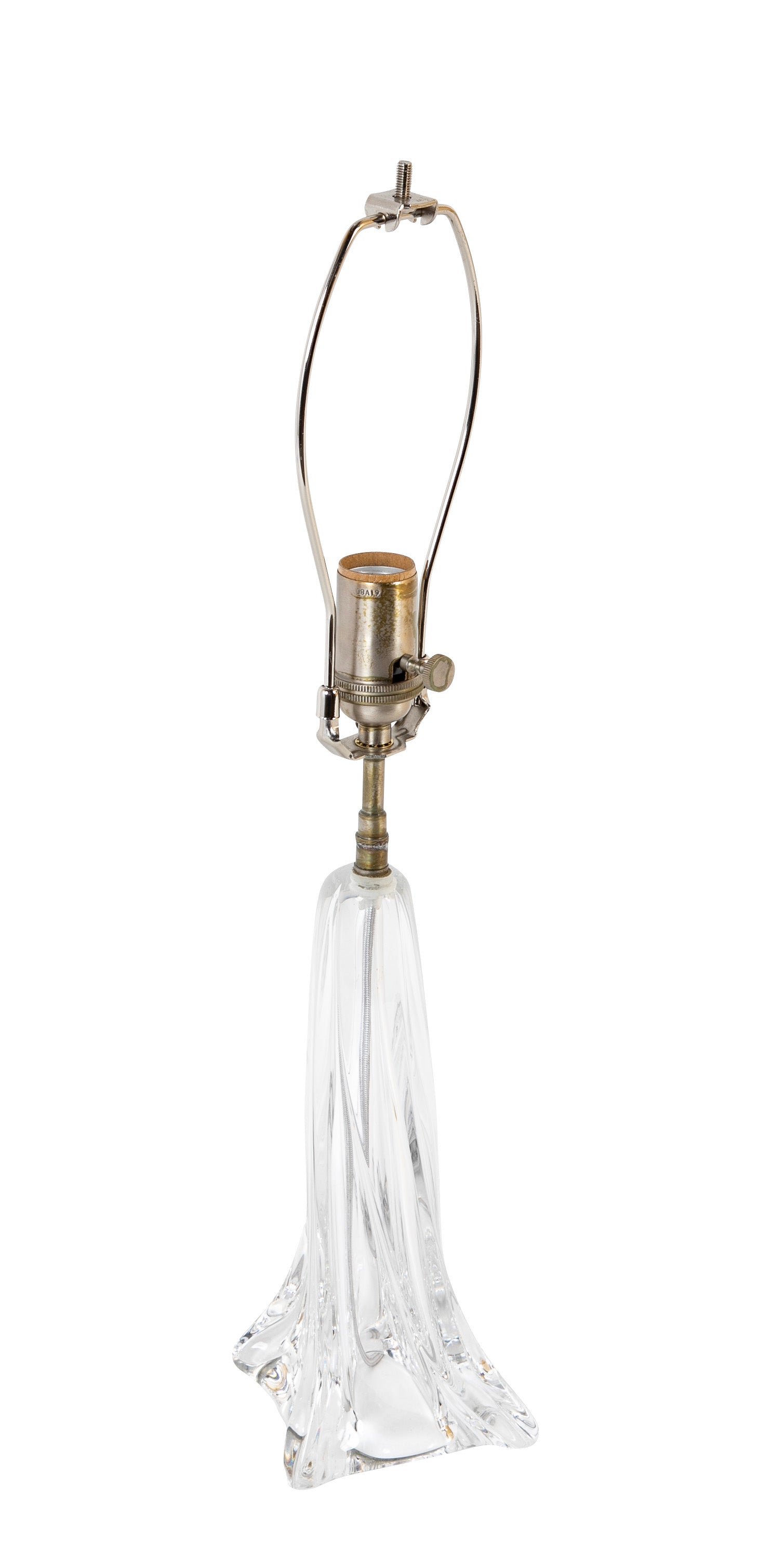 Twisted Clear Glass Lamp by Daum