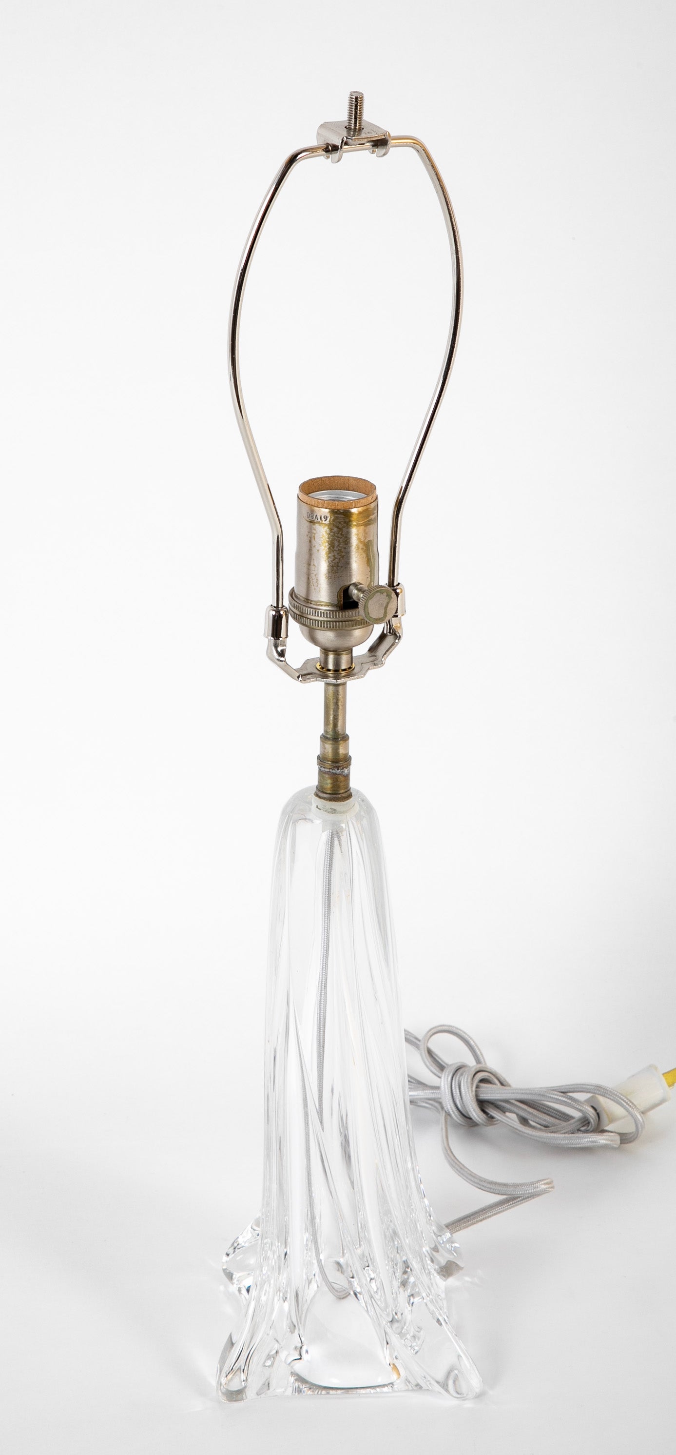 Twisted Clear Glass Lamp by Daum