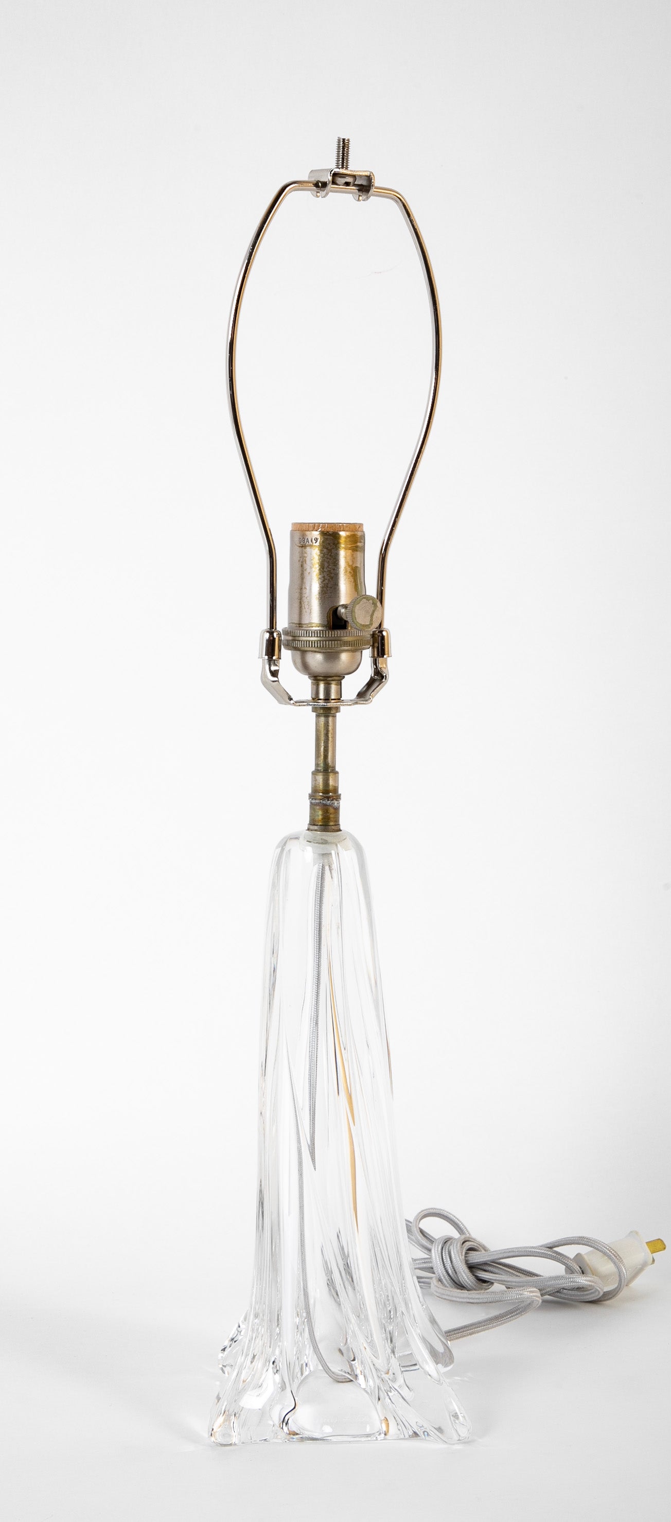 Twisted Clear Glass Lamp by Daum