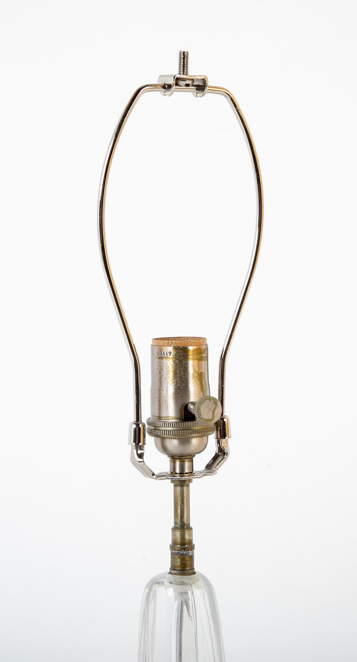 Twisted Clear Glass Lamp by Daum