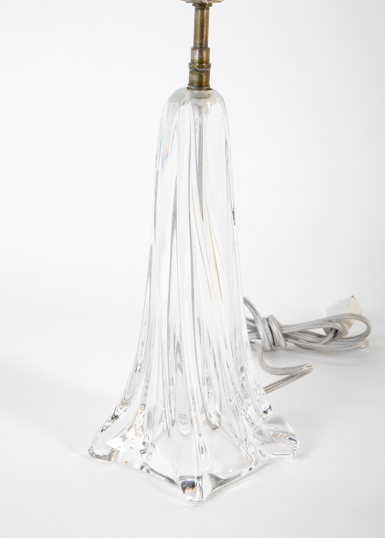 Twisted Clear Glass Lamp by Daum