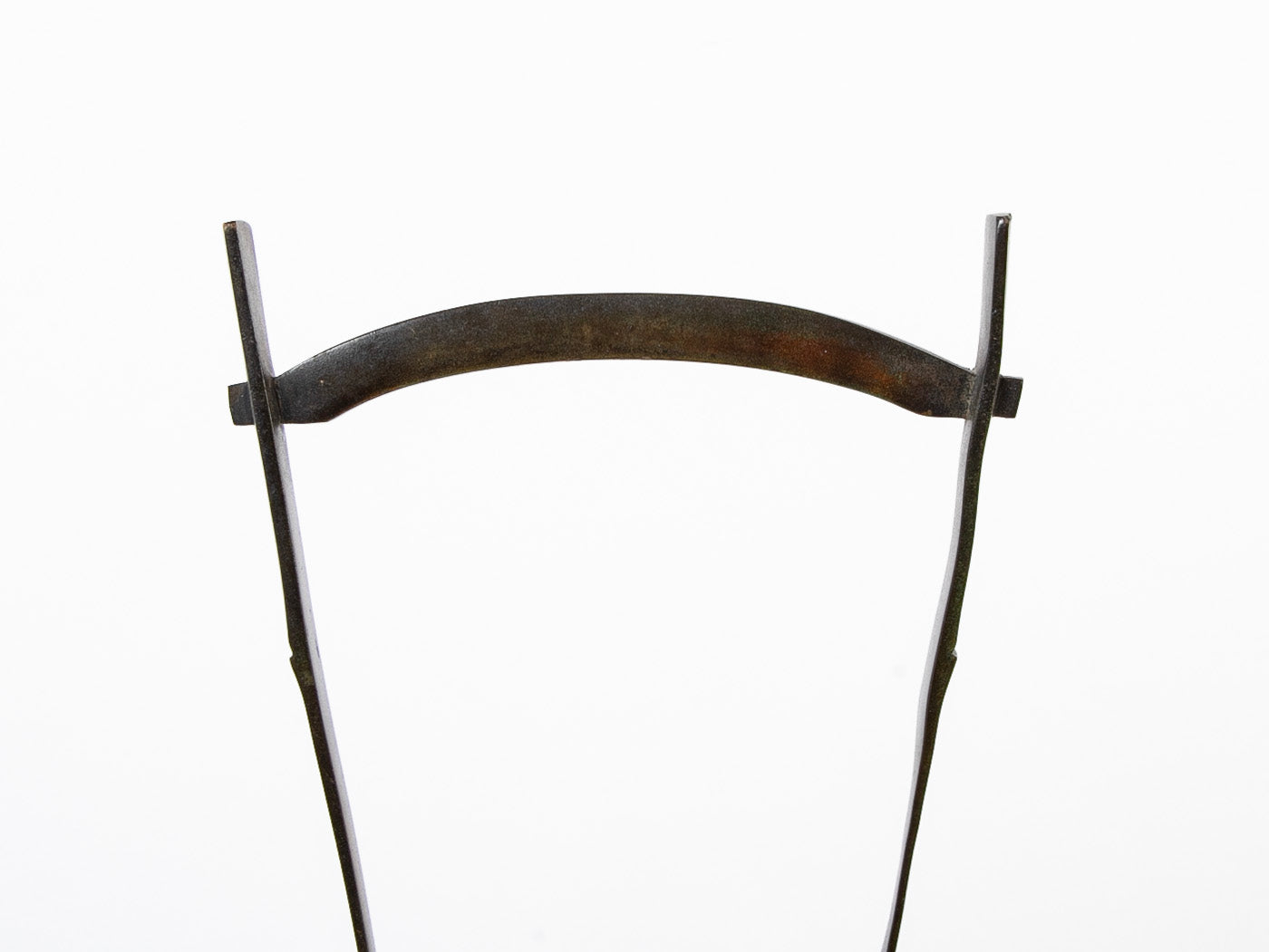 A Japanese Bronze Ikebana Vase with Loop Handles