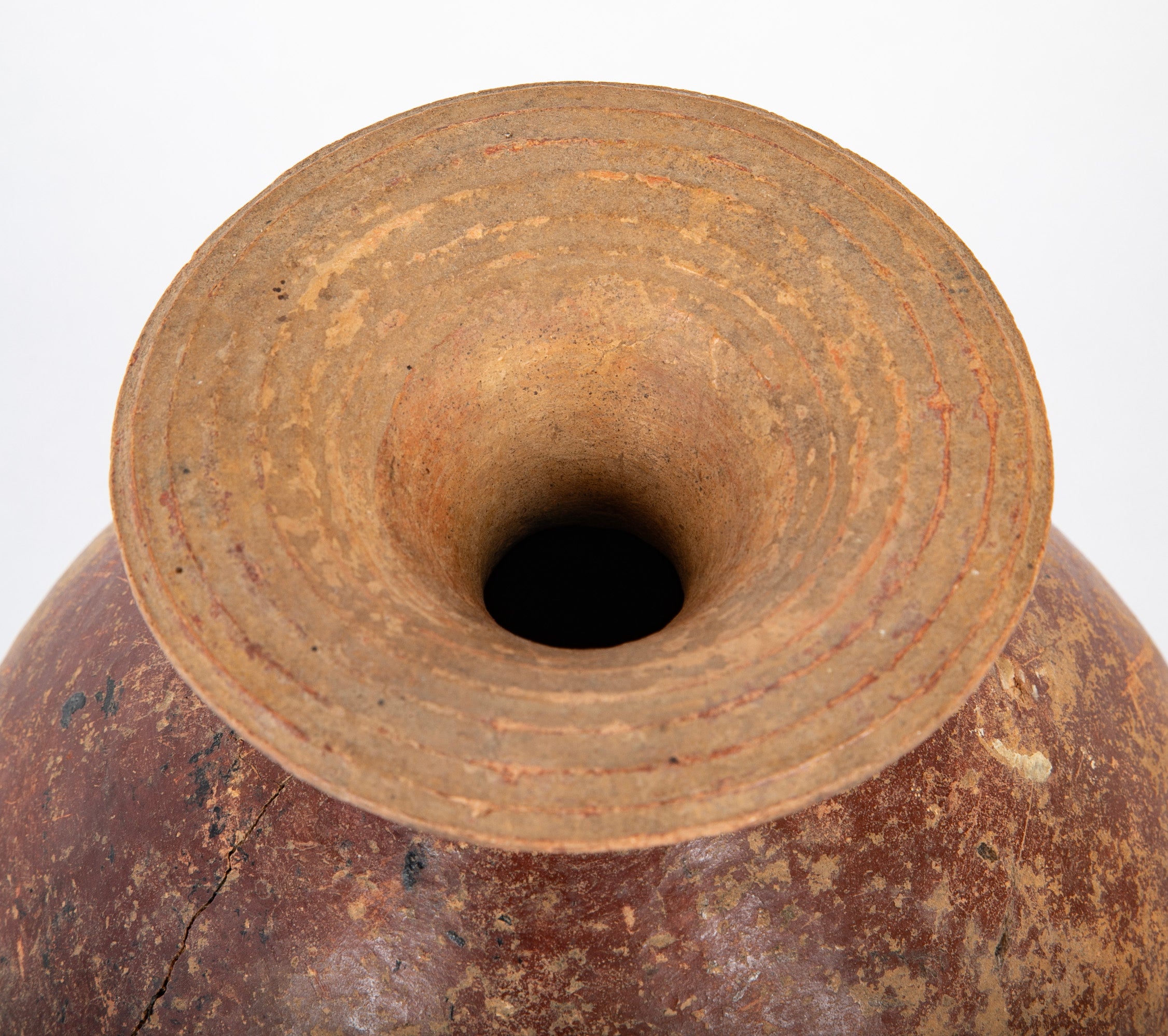 Dejenne, Mali Bulbous Terracotta Vessel with Flared Rim